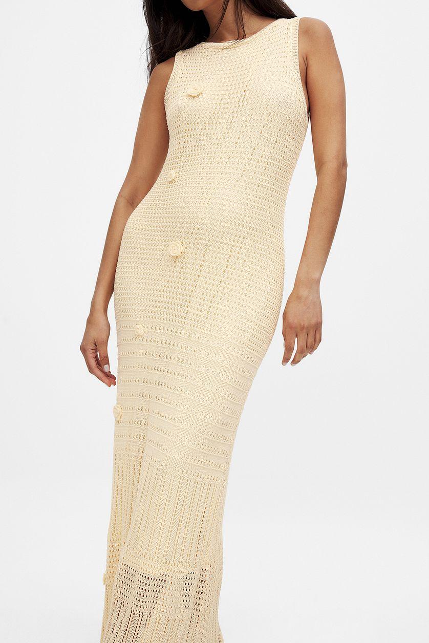 Knitted Crochet Maxi Dress Product Image