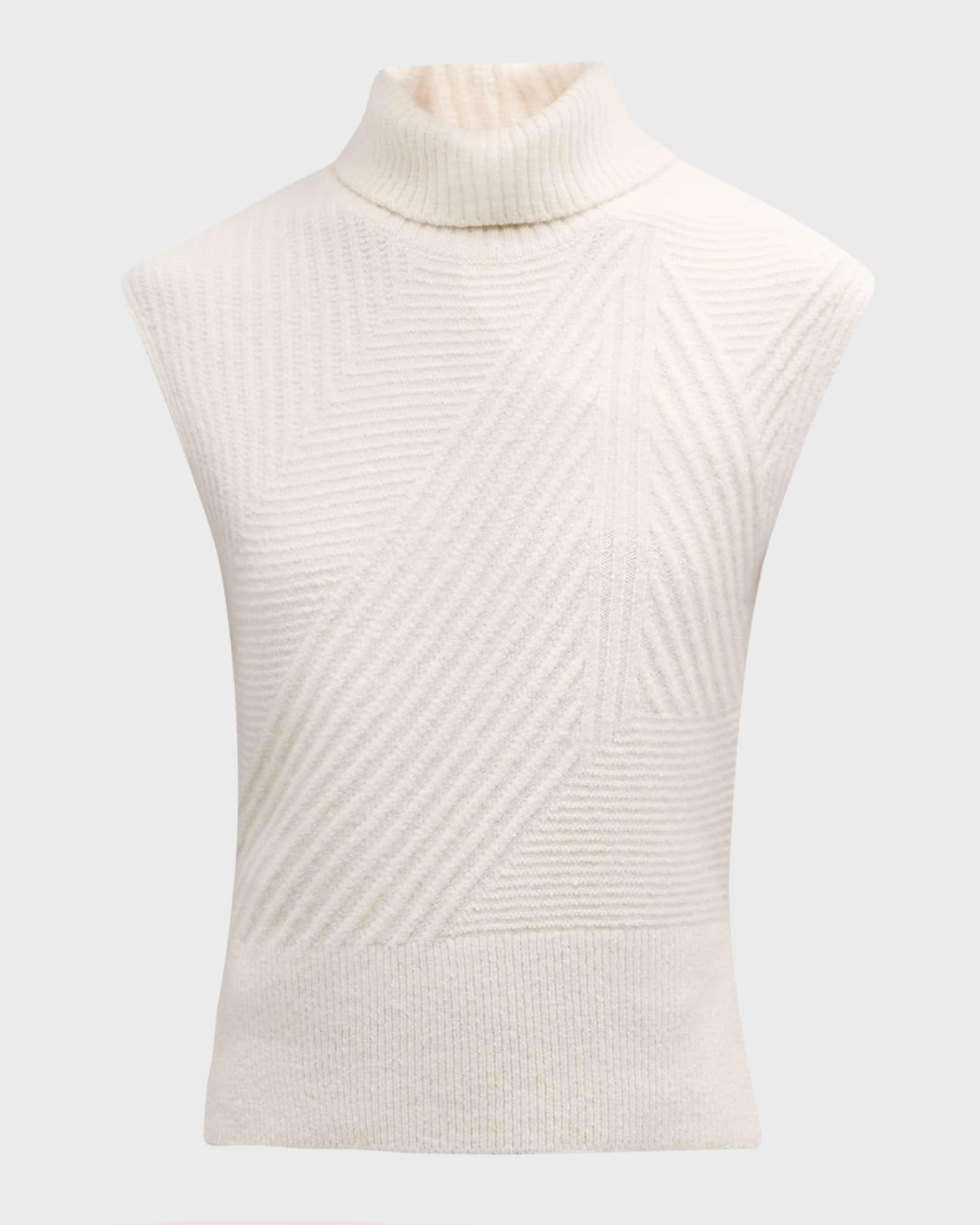 Aaron Alpaca Knit Sleeveless Turtleneck Sweater Product Image