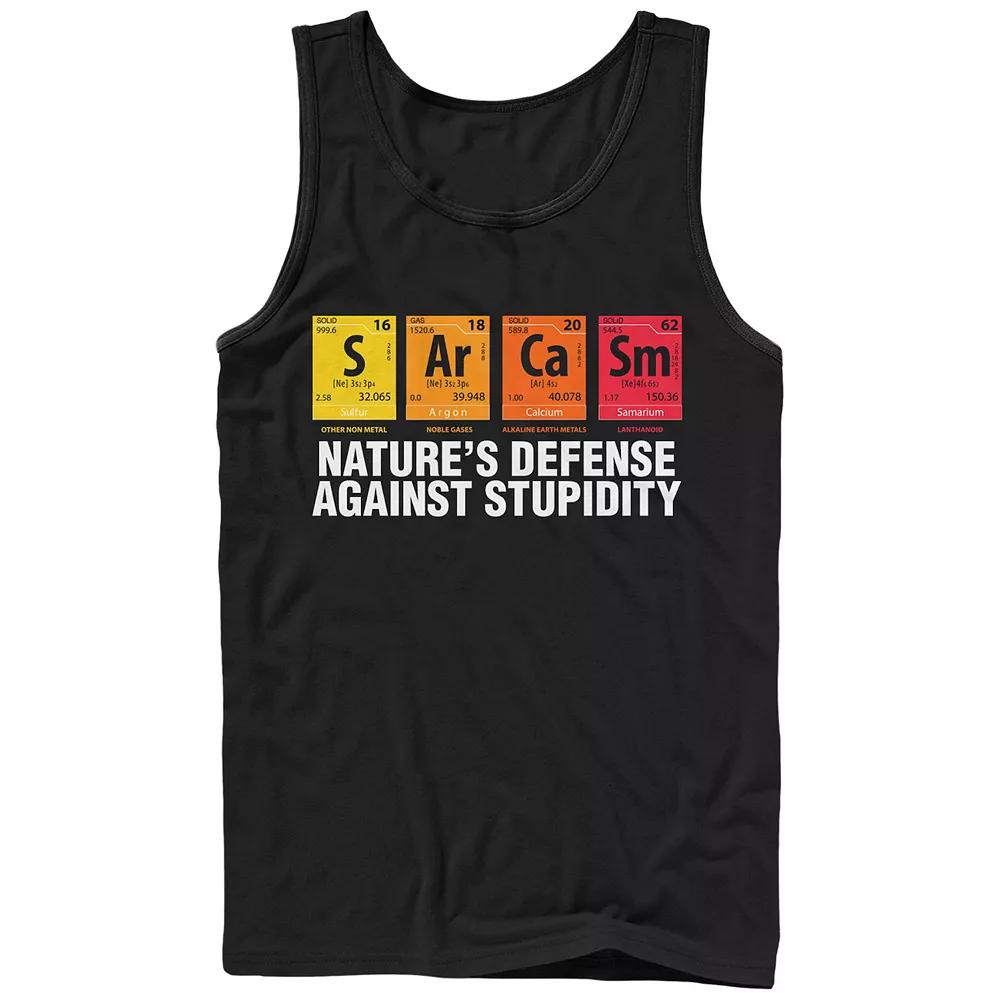 Men's Sarcasm Nature's Defense Mechanism Graphic Tank Top,  Product Image