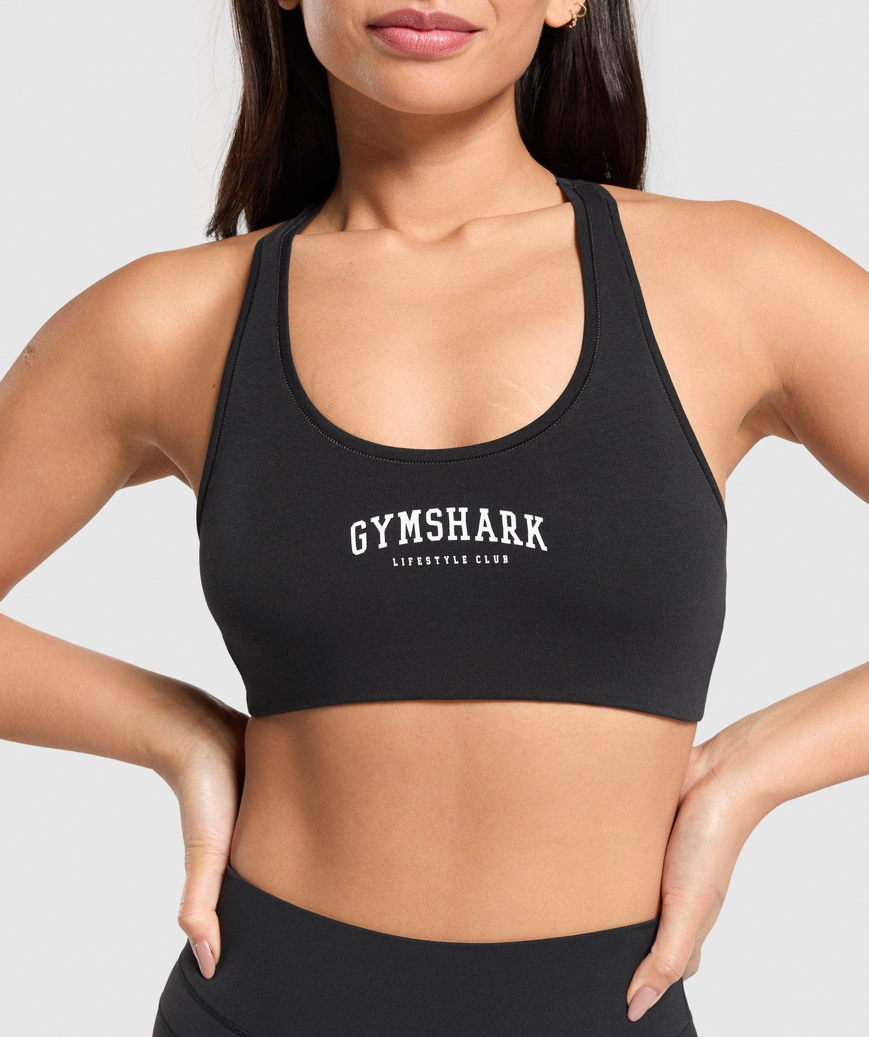 Gymshark Lifestyle Club Cotton Bralette - Black Female Product Image