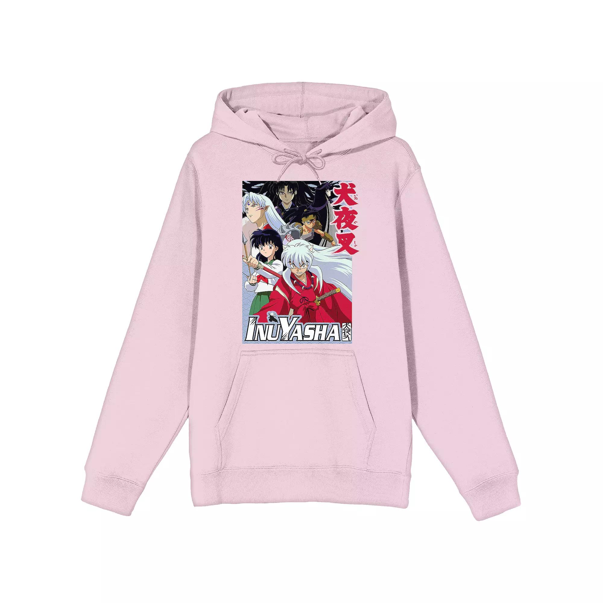 Men's Inuyasha Group Shot Graphic Hoodie, Size: XL, Pink Product Image