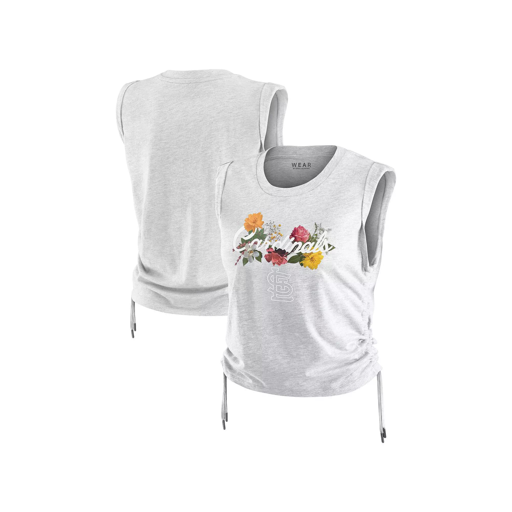 Women's WEAR by Erin Andrews  Heather Gray St. Louis Cardinals Cinched Tank Top, Size: XS, Grey Product Image