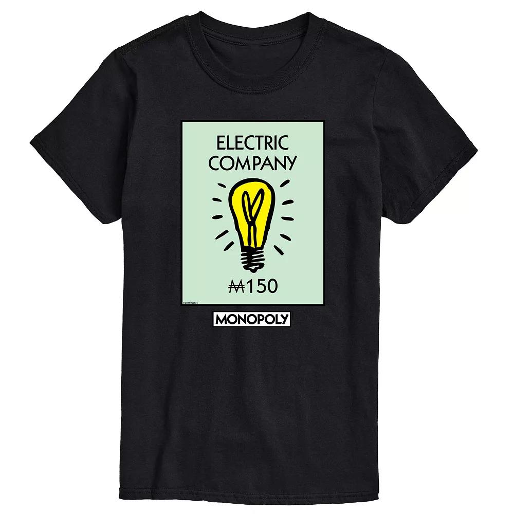 Big & Tall Monopoly Electric Company Graphic Tee, Men's,  Product Image
