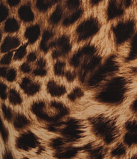 Good American Scuba Modern Tank Animal Print Square Neck Sleeveless Knit Bodysuit Product Image