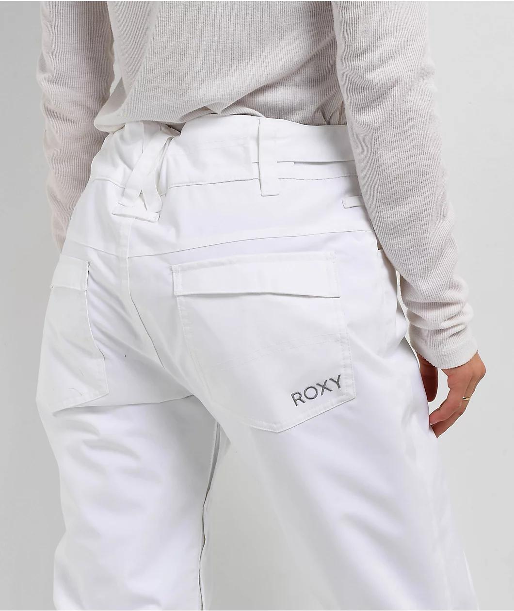 Roxy Backyard White 10K Snowboard Pants Product Image