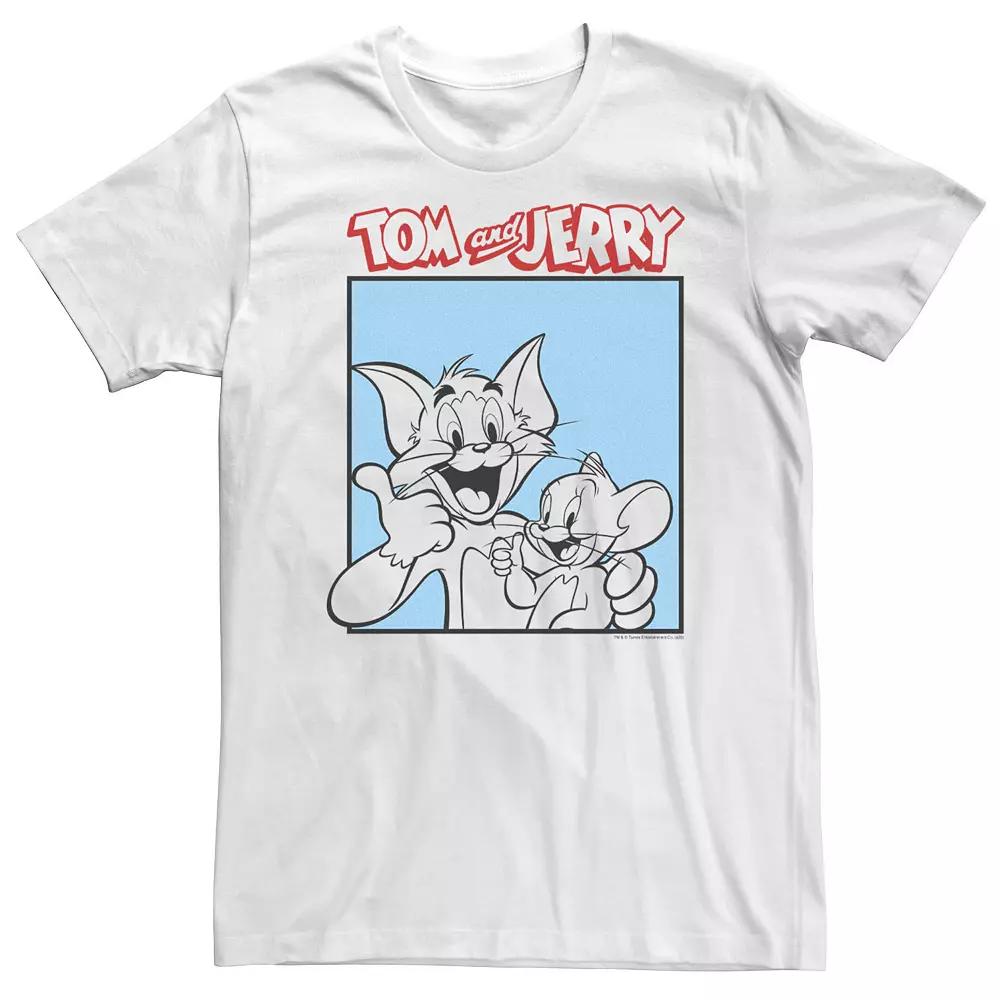 Big & Tall Tom And Jerry Bold Line Art Box Tee, Men's,  Product Image