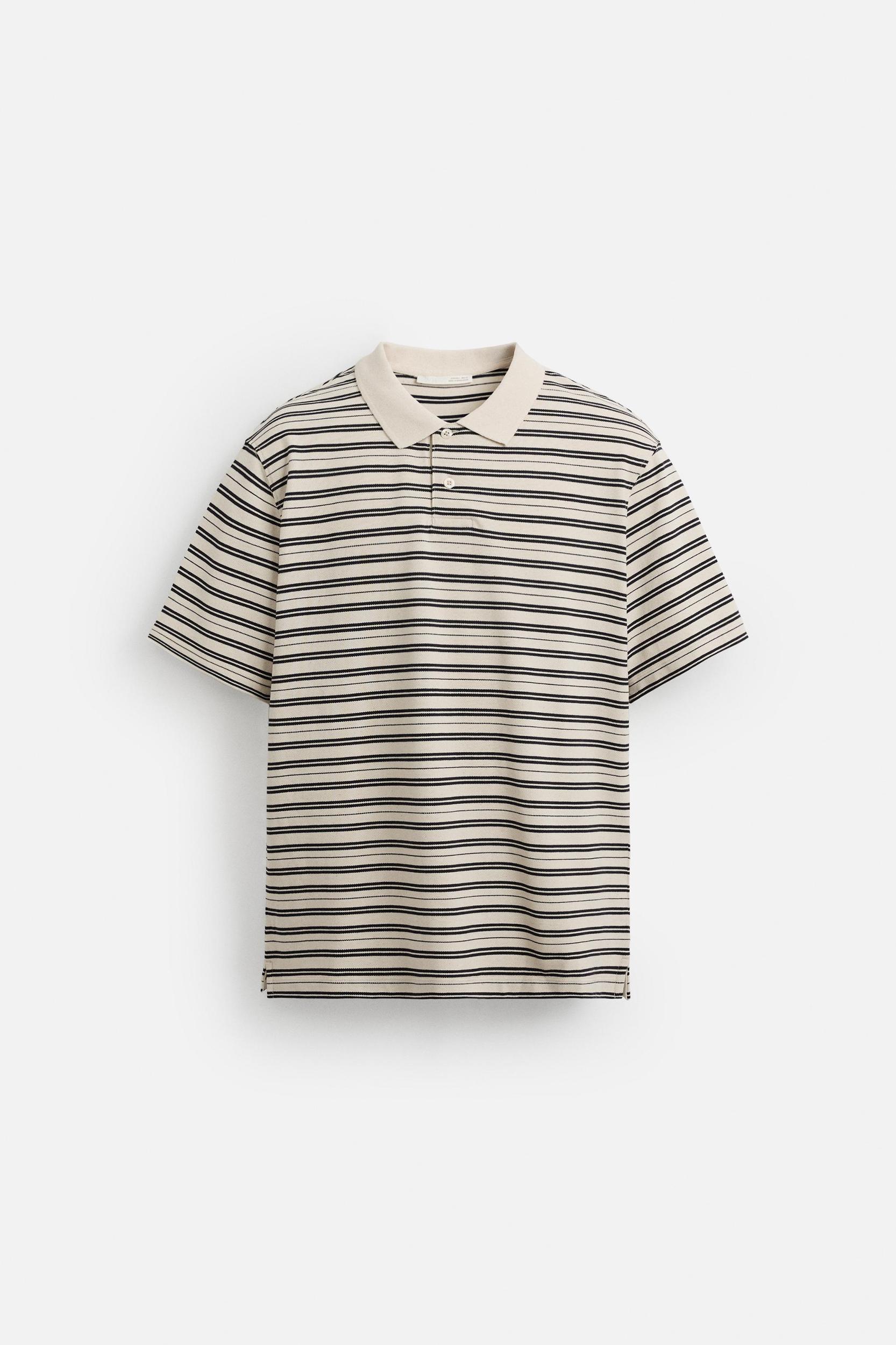 STRIPED PIQUÉ POLO SHIRT Product Image