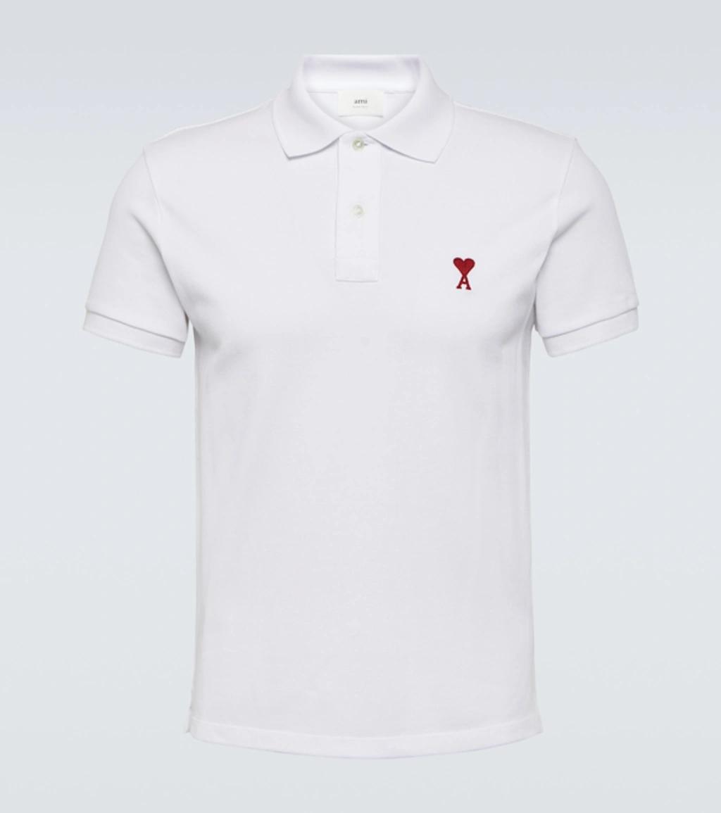 White Cotton Ami de Coeur Polo Product Image