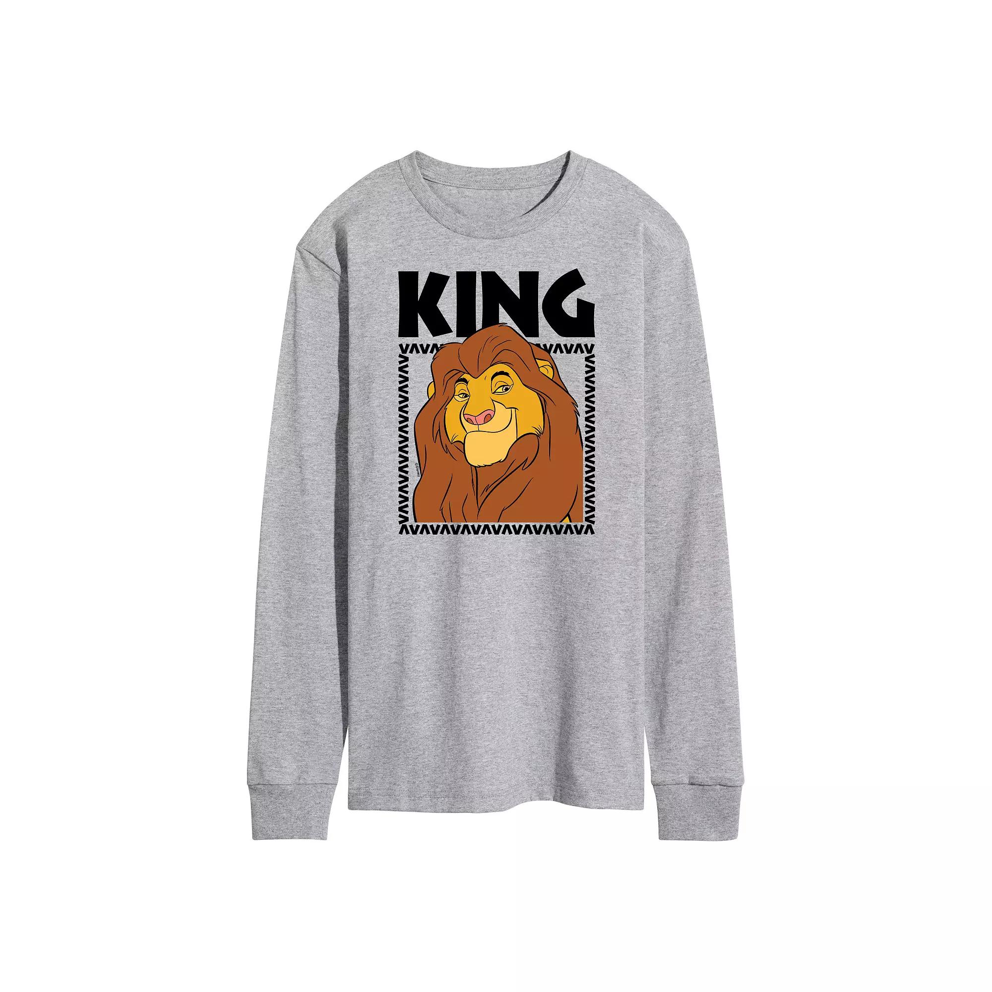 Disney's The Lion King Mufasa Men's Long Sleeve Graphic Tee,  Product Image