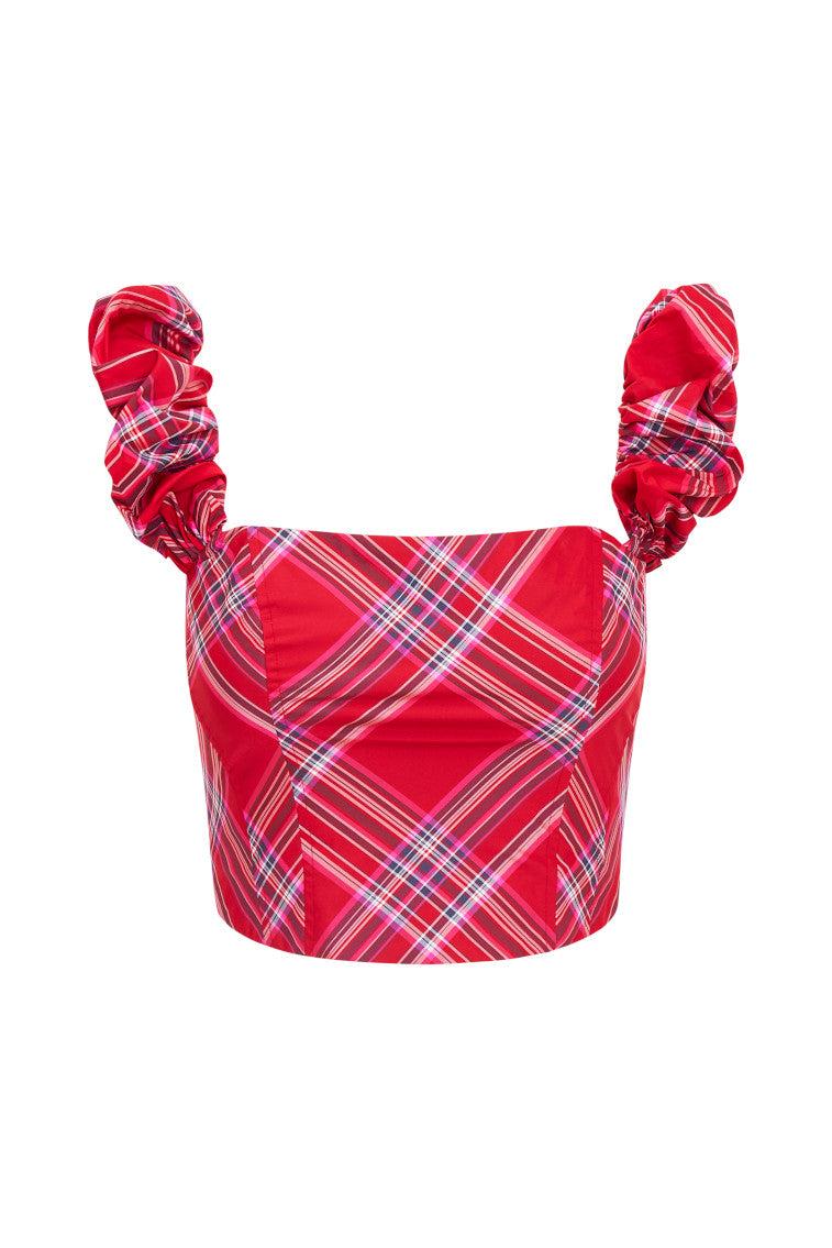 Maryjane Tartan Bustier Top Product Image