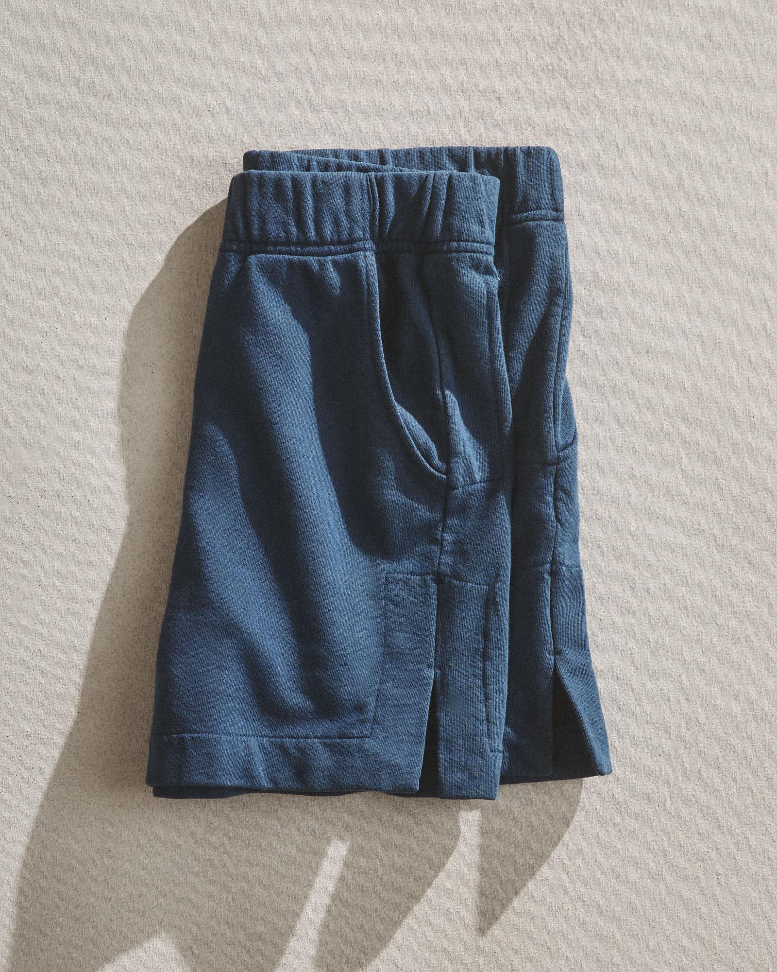 Women's Side Slit French Terry Short - Marine Navy Product Image