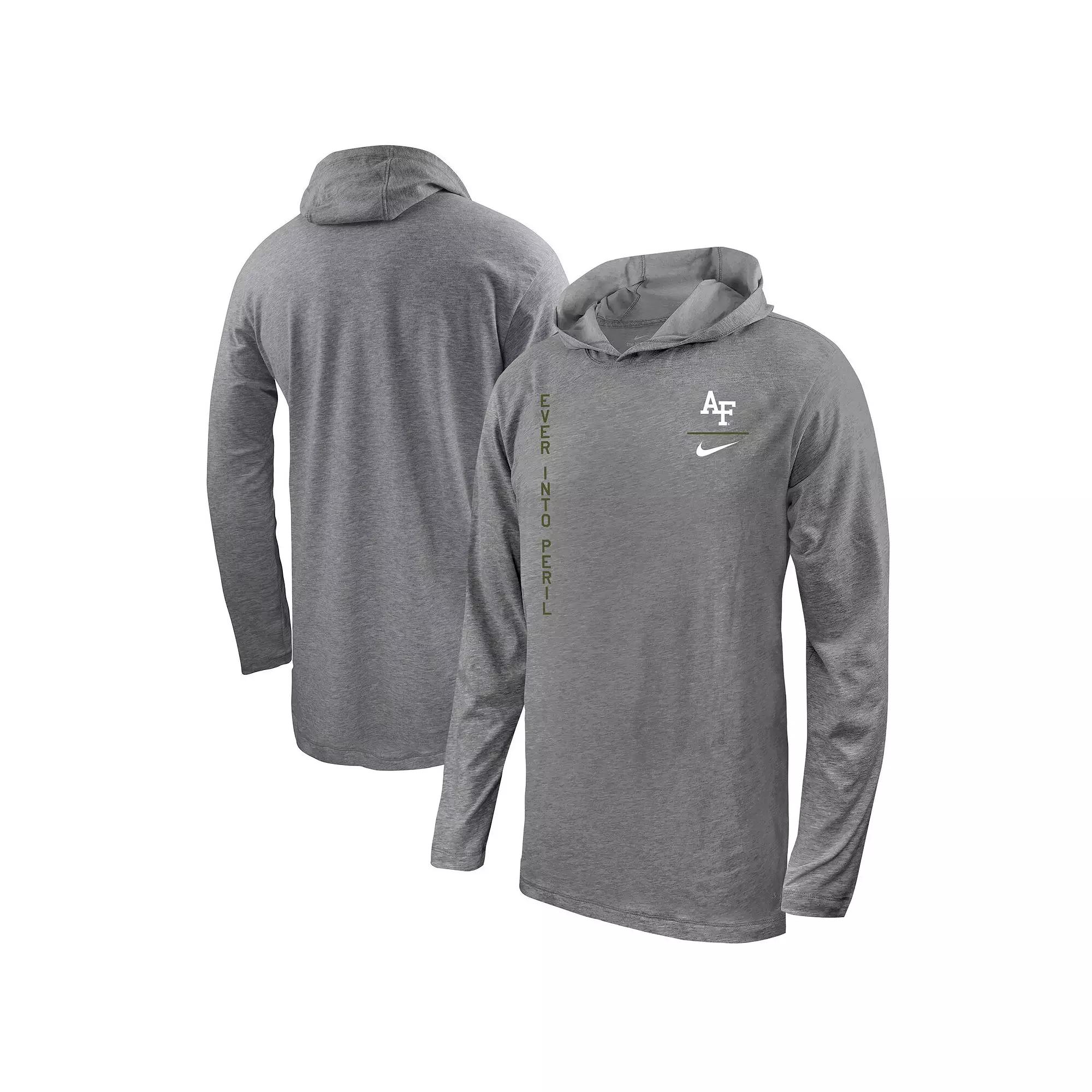 Men's Nike Heather Gray Air Force Falcons Rivalry Pullover Long Sleeve Hoodie T-Shirt, Size: XL, Afa Grey Product Image