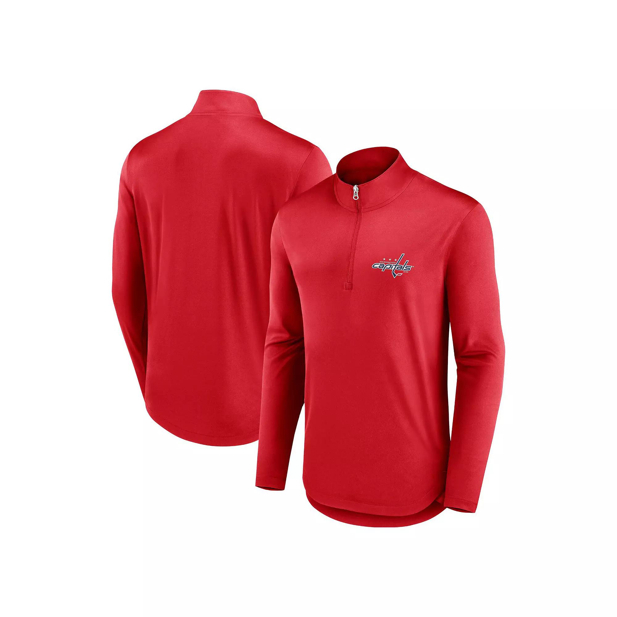 Men's Fanatics Branded Cardinal Arizona Cardinals Quarterback Quarter-Zip Top,  Product Image