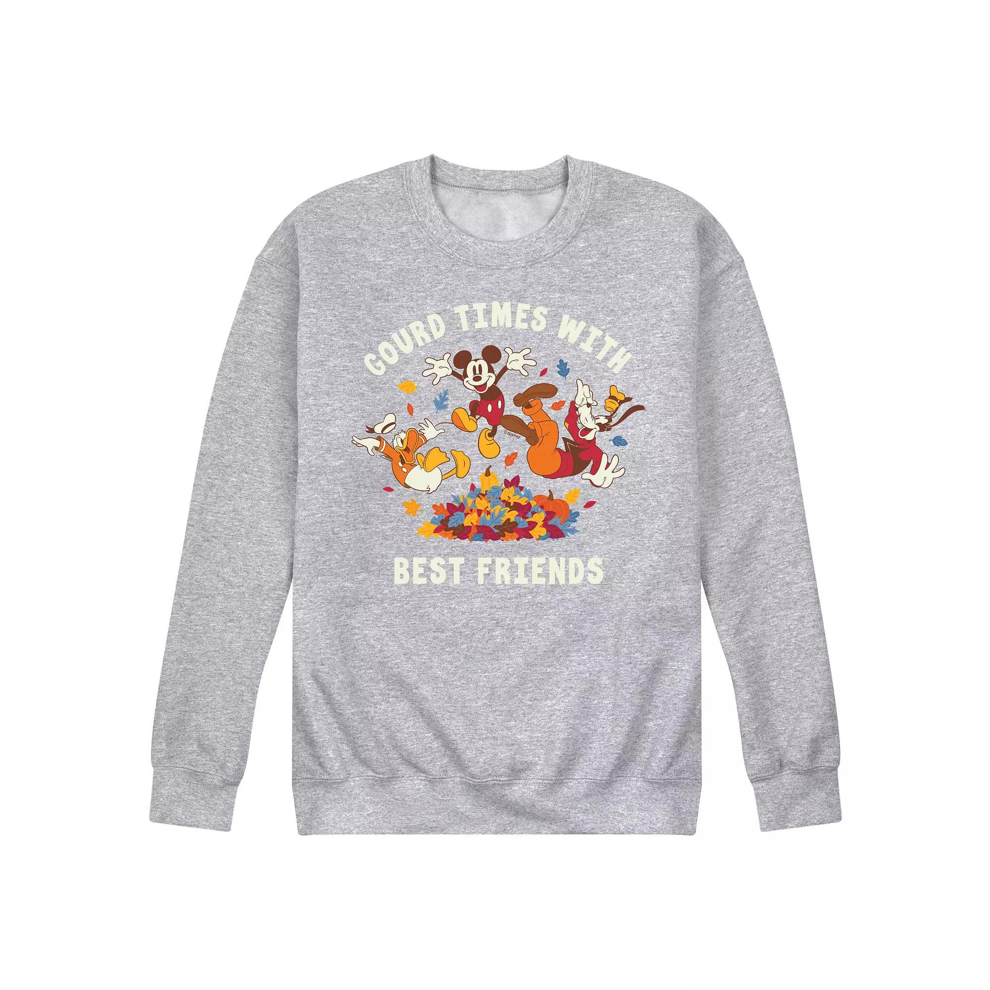 Disney's Mickey Mouse & Friends Men's Gourd Times With Best Friends Fleece Sweatshirt,  Product Image