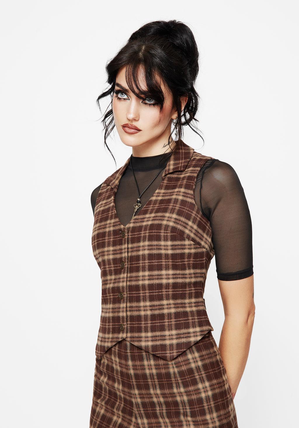 Milo Check Collared Waistcoat Product Image