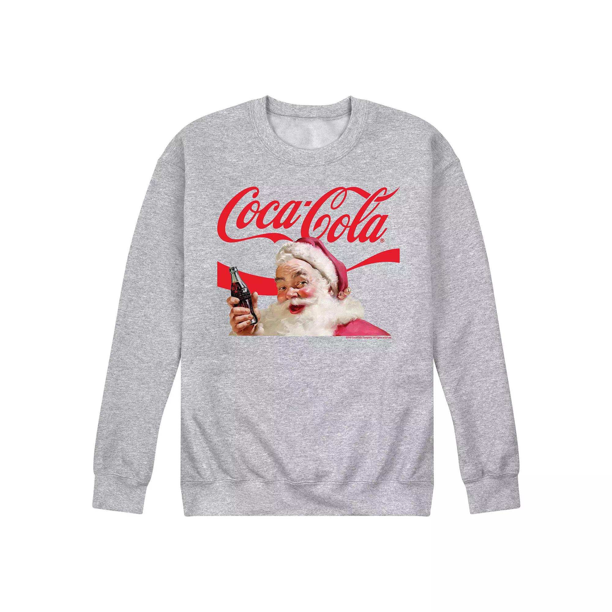 Men's CocaCola Santa Closeup Sweatshirt,  Product Image
