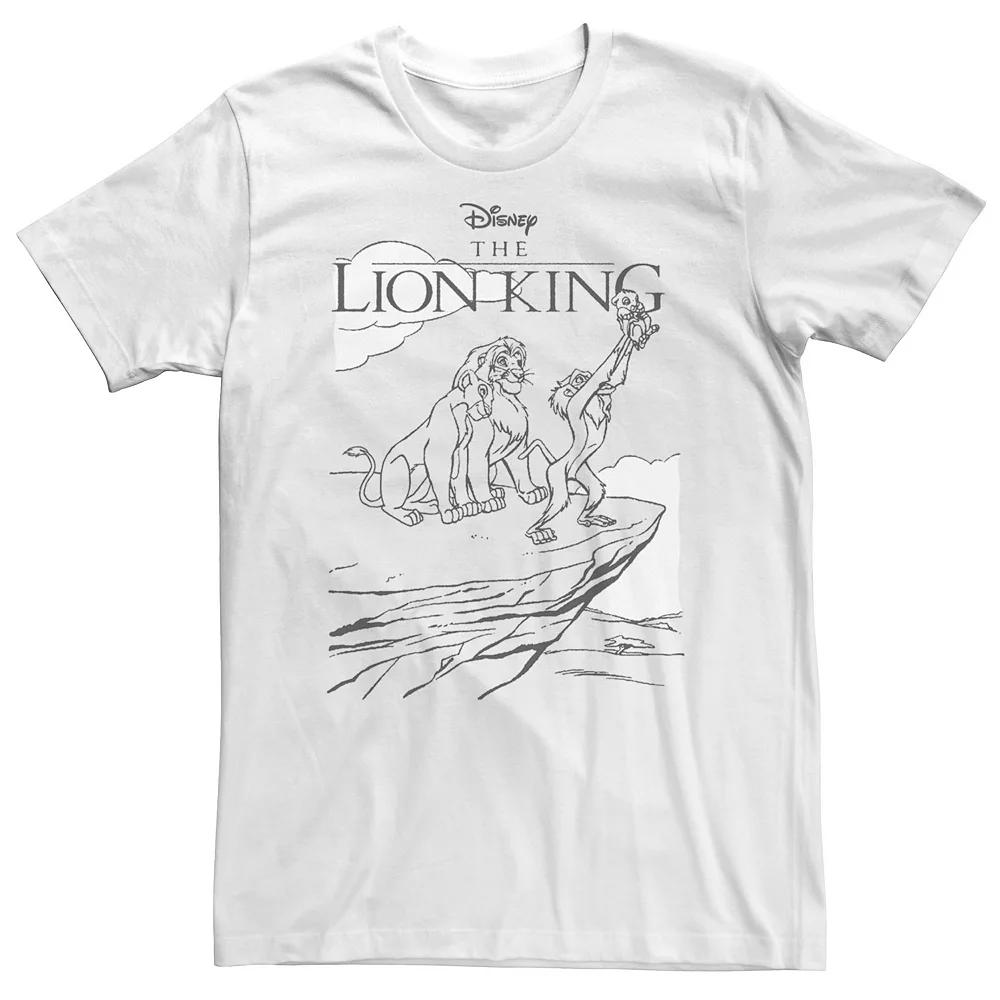 Big & Tall Disney The Lion King Pride Rock Line Art Tee, Men's,  Product Image