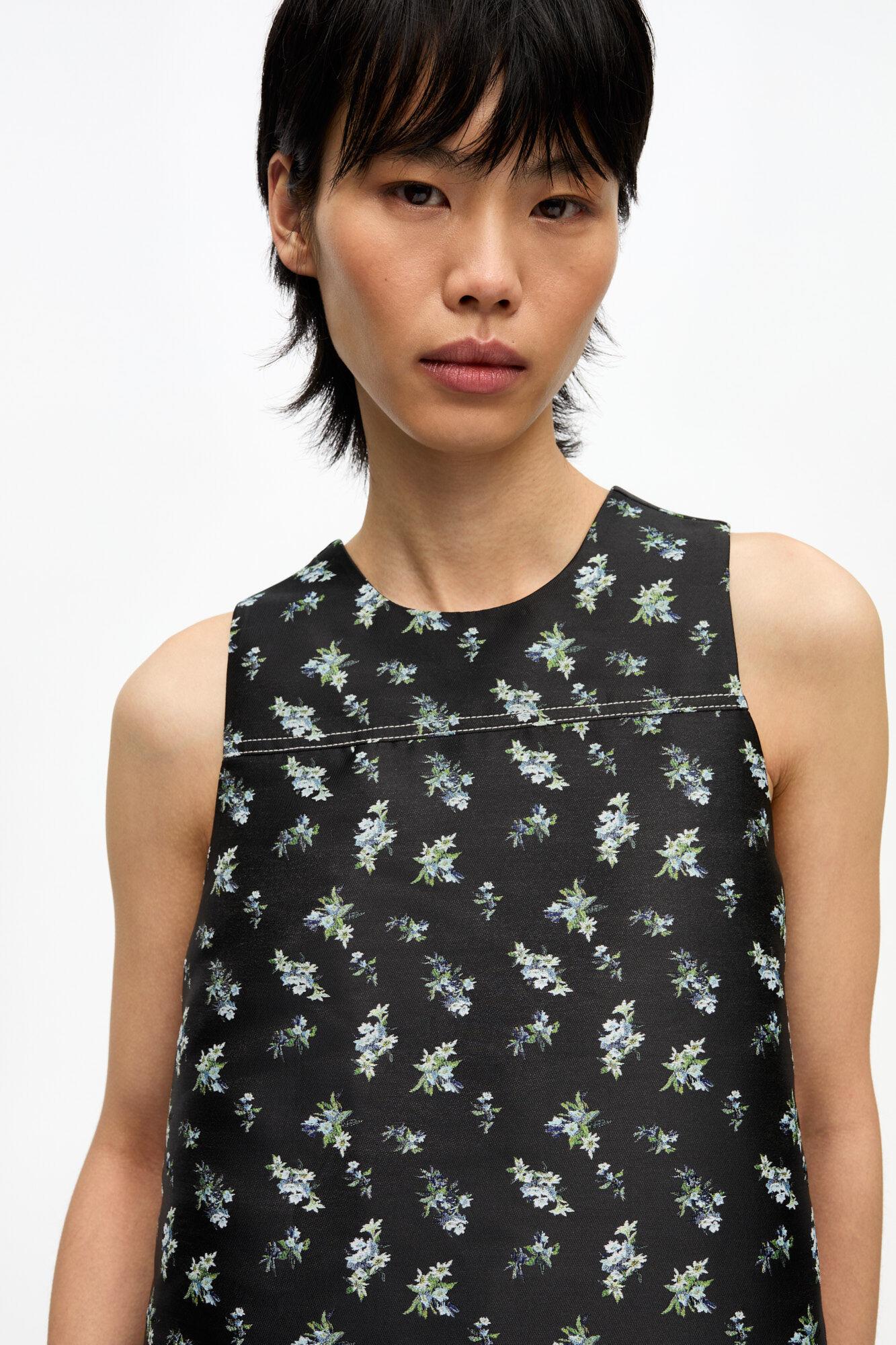 Floral Jacquard Sleeveless Top Product Image