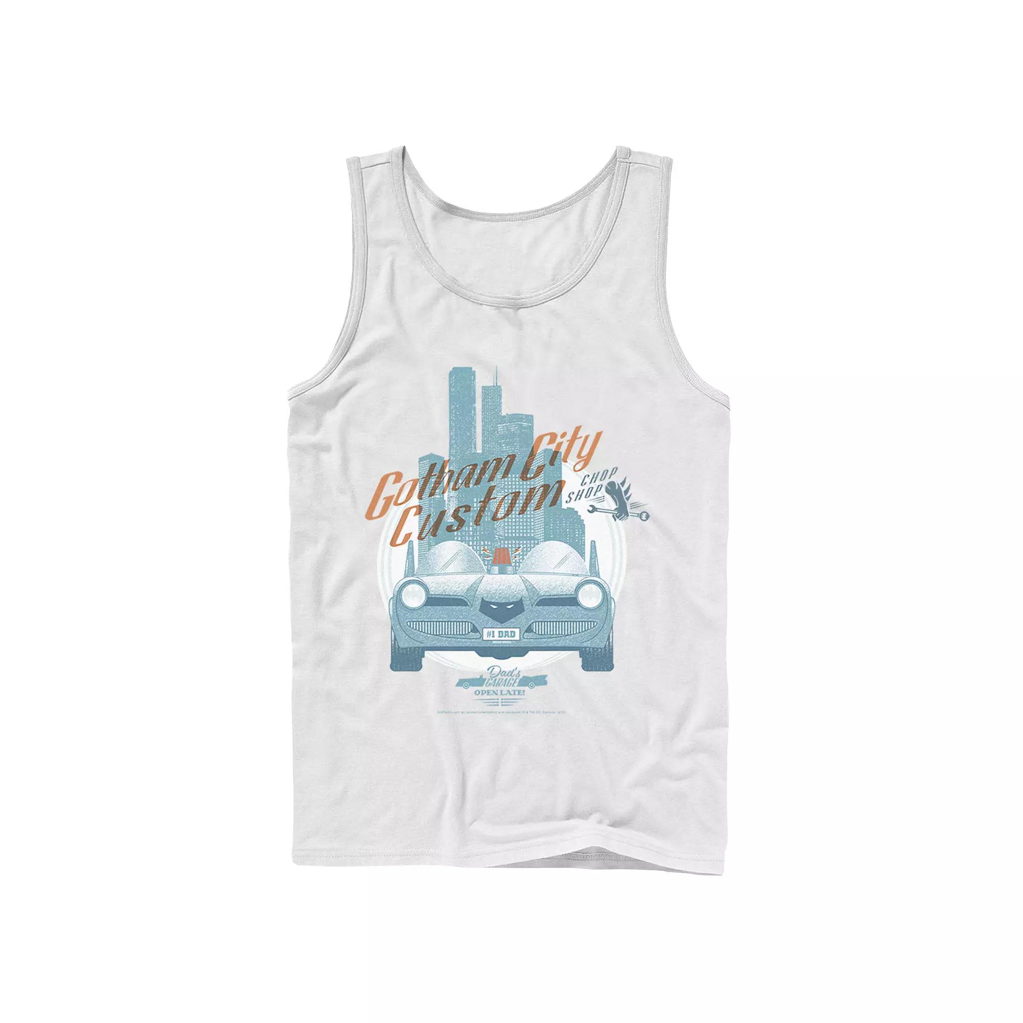 Men's DC Comics Gotham City Customs Shop Poster Tank Top,  Product Image