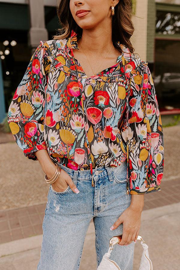 Lost In A Novel Floral Top Product Image