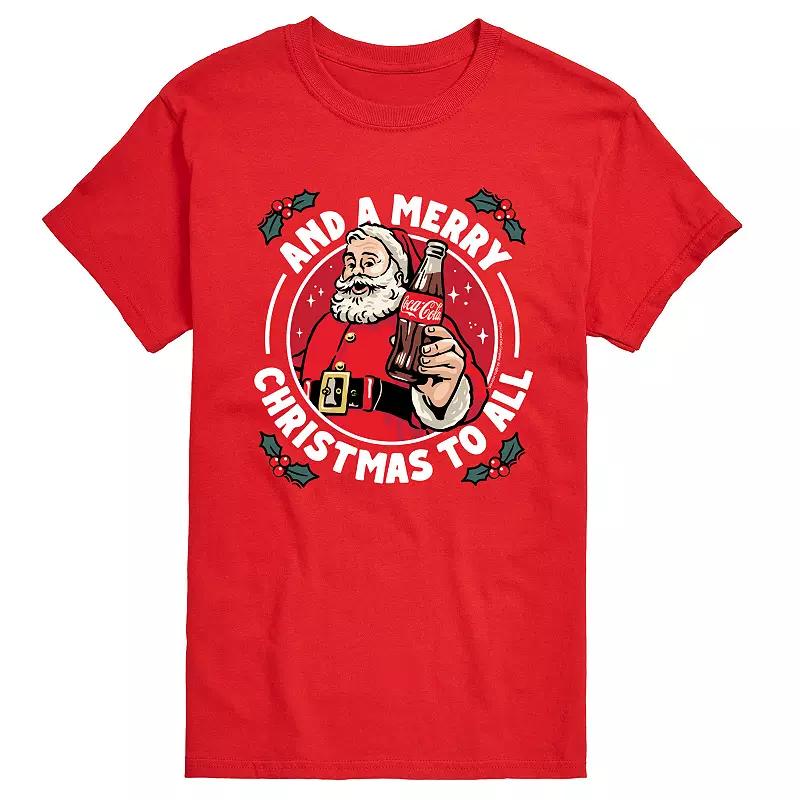 Big & Tall Coca-Cola And A Merry Christmas To All Graphic Tee, Men's,  Product Image