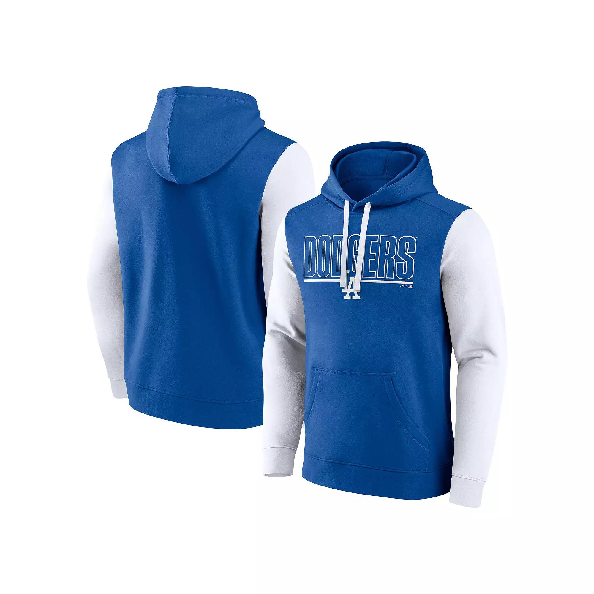 Mens Fanatics Royal Los Angeles Dodgers Outline Fleece Pullover Hoodie Product Image