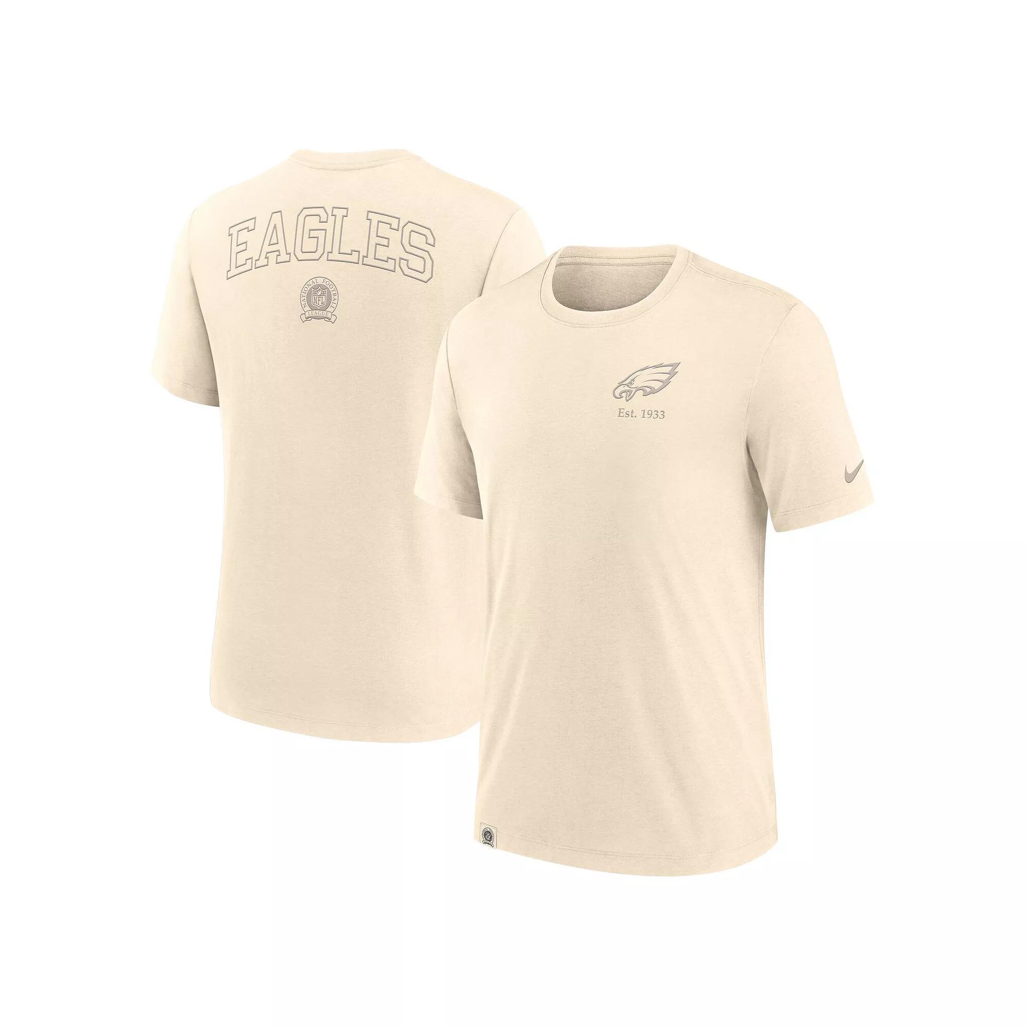Men's Nike Cream Philadelphia Eagles Glory Tri-Blend T-Shirt,  Product Image