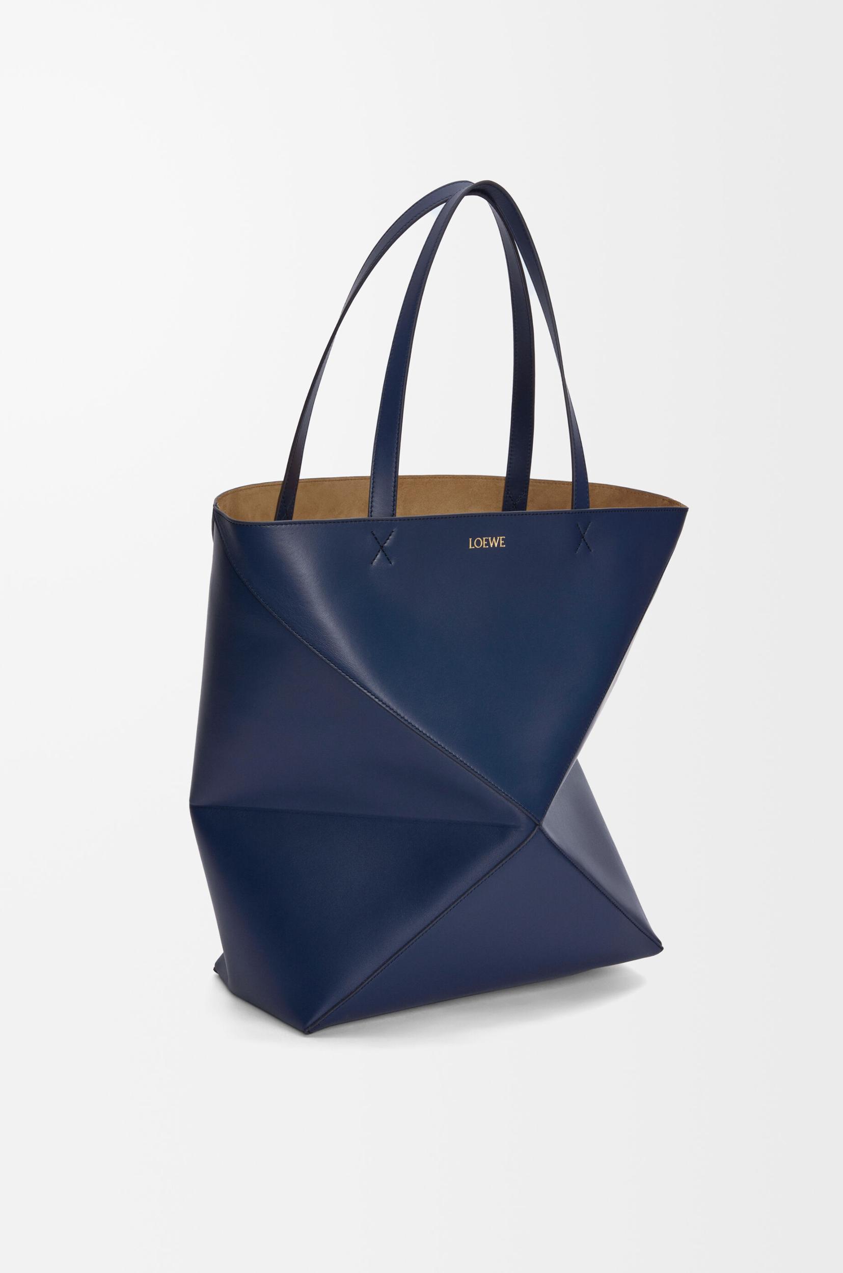 XL Puzzle Fold tote in shiny calfskin Product Image
