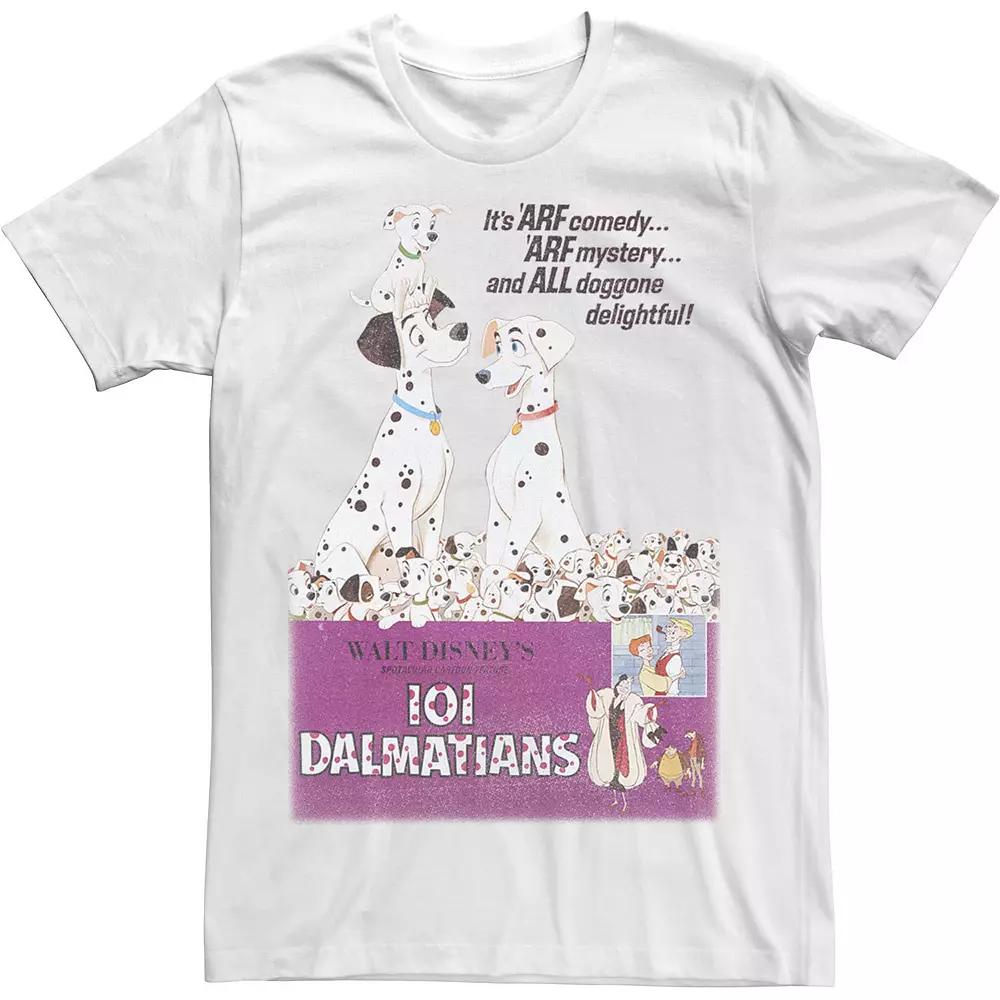 Men's 101 Dalmations Vintage Poster Variant Vintage Tee, Size: XXL, White Product Image