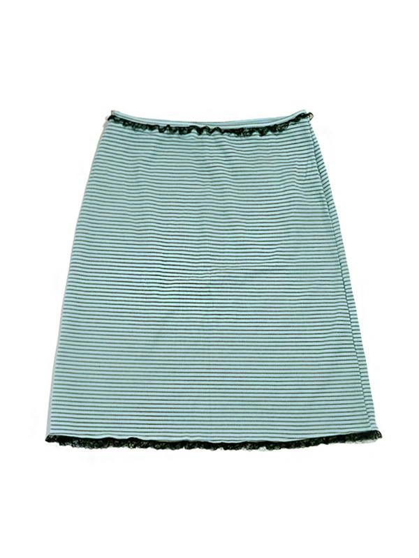 Contrast Striped Mini Skirt Product Image