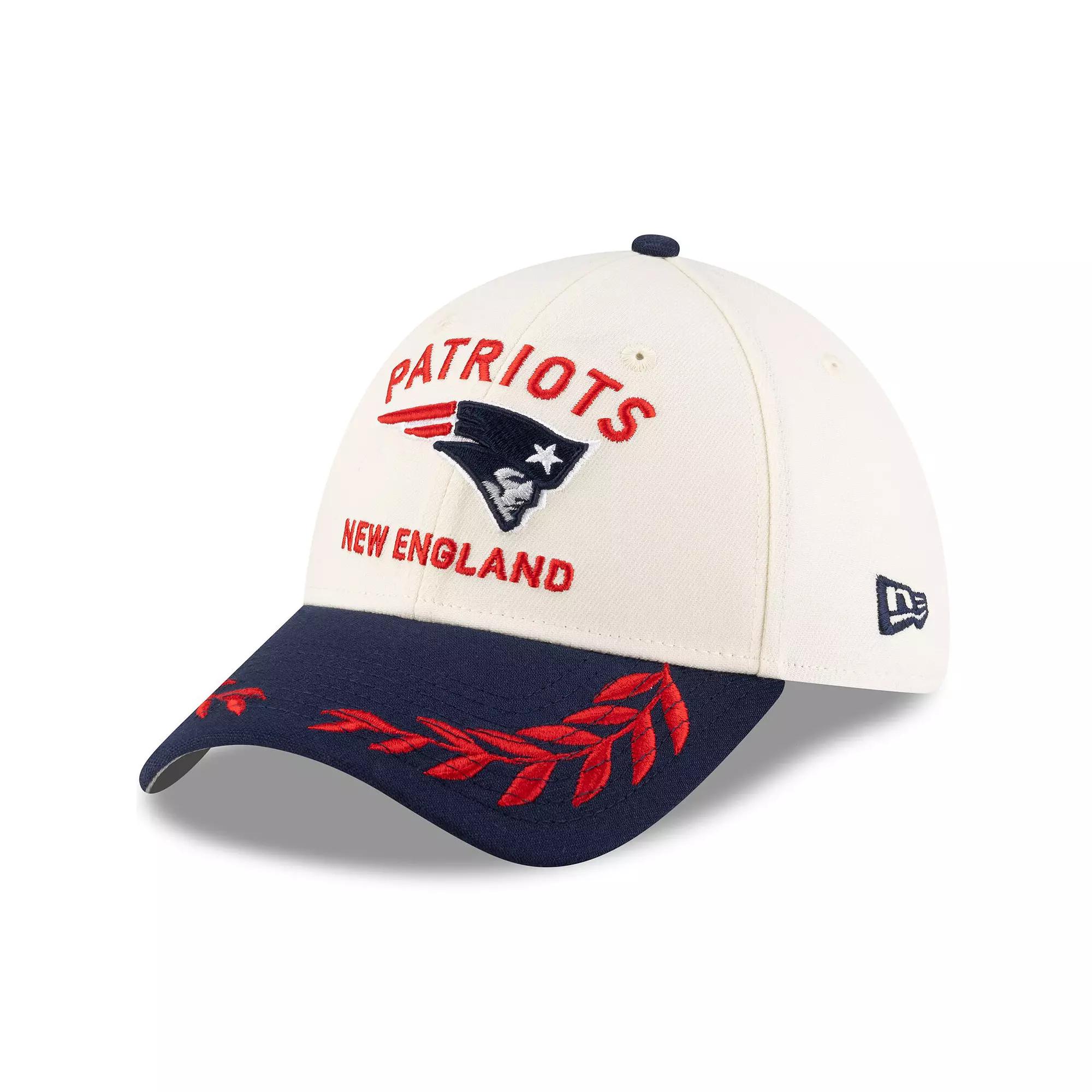 Men's New Era Cream/Navy New England Patriots 2025 NFL Draft 39THIRTY Flex Hat,  Product Image