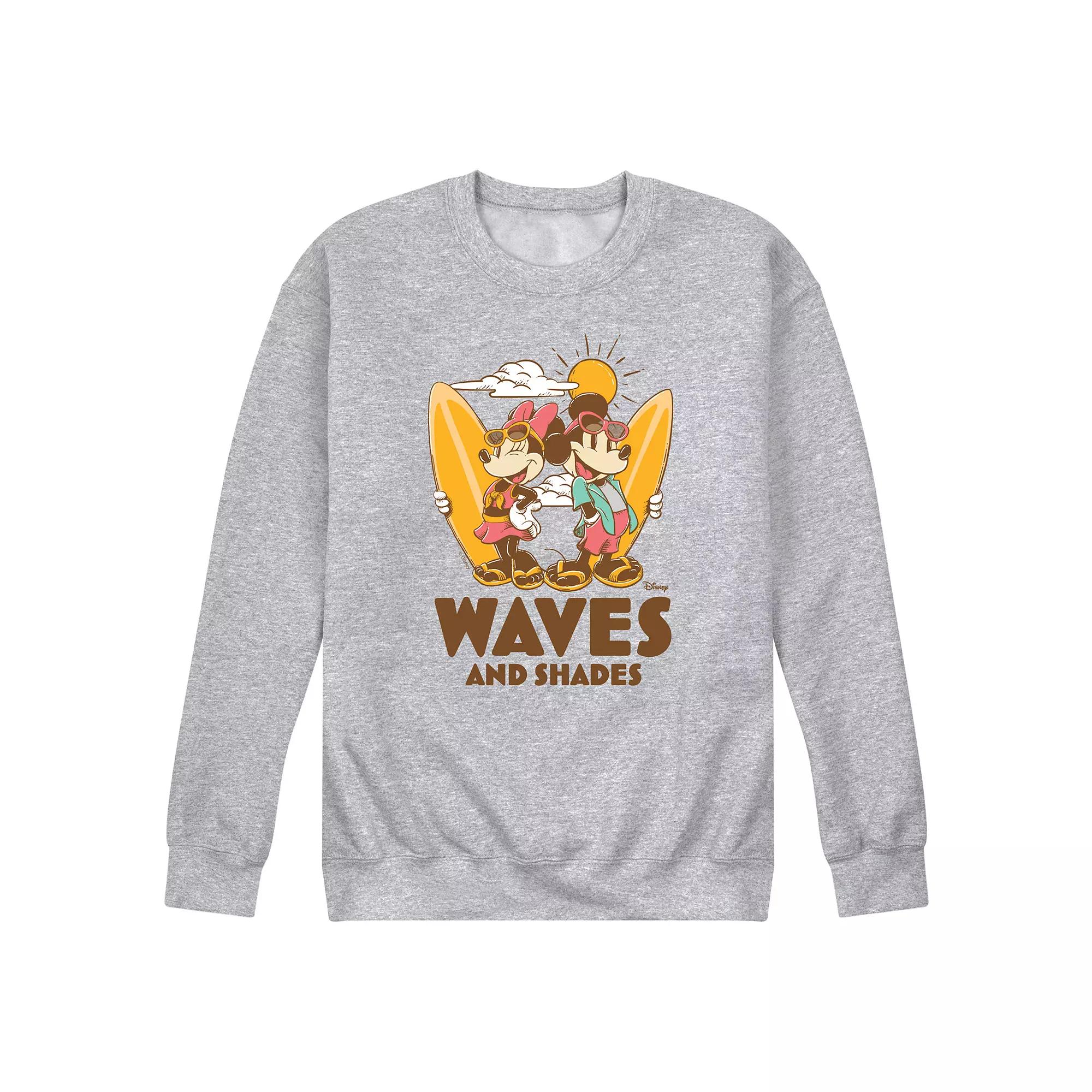 Disney's Mickey & Minnie Mouse Men's Waves And Shades Fleece Sweatshirt,  Product Image