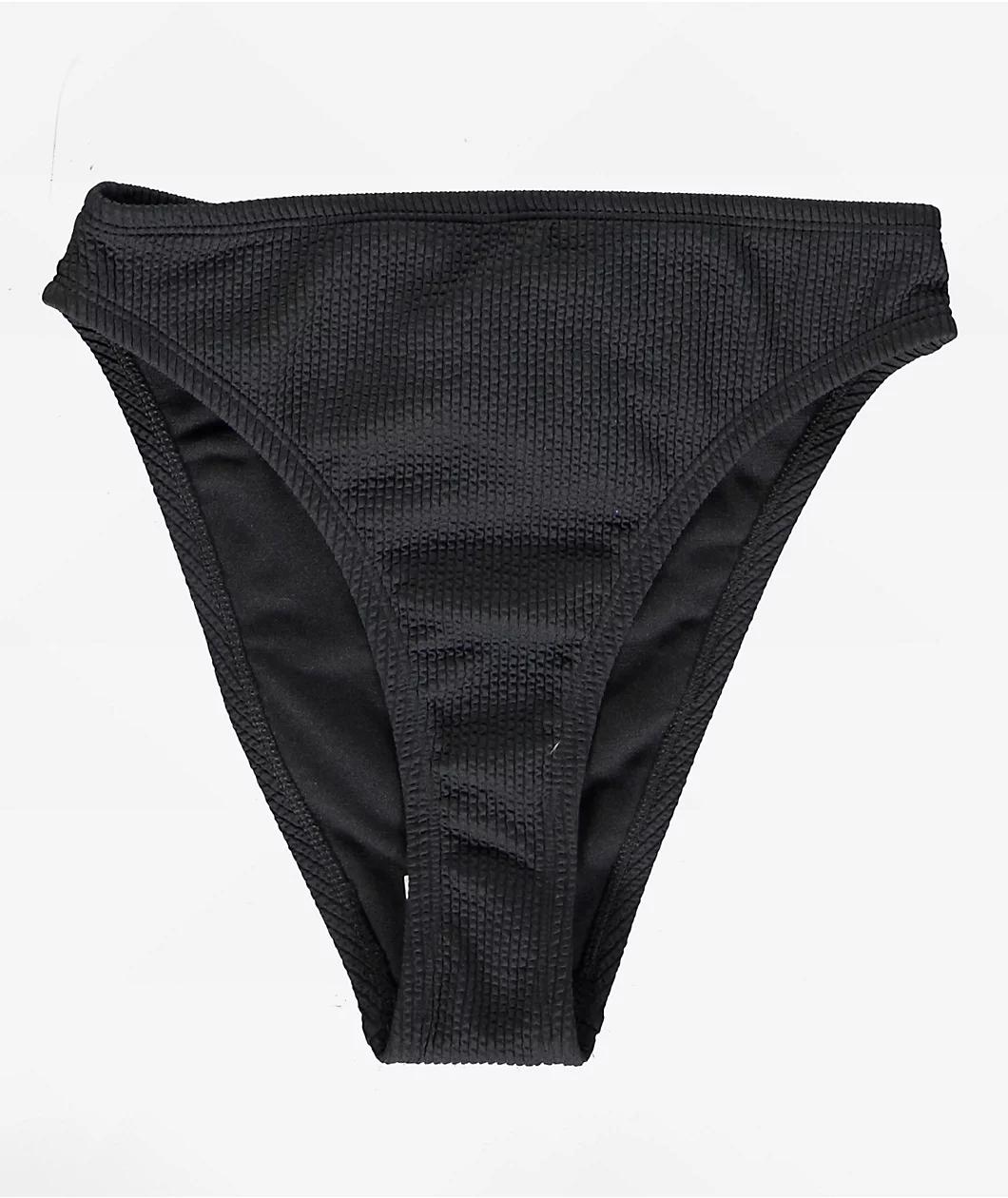 Nike Elevated Essential High Waist Black Bikini Bottom Product Image