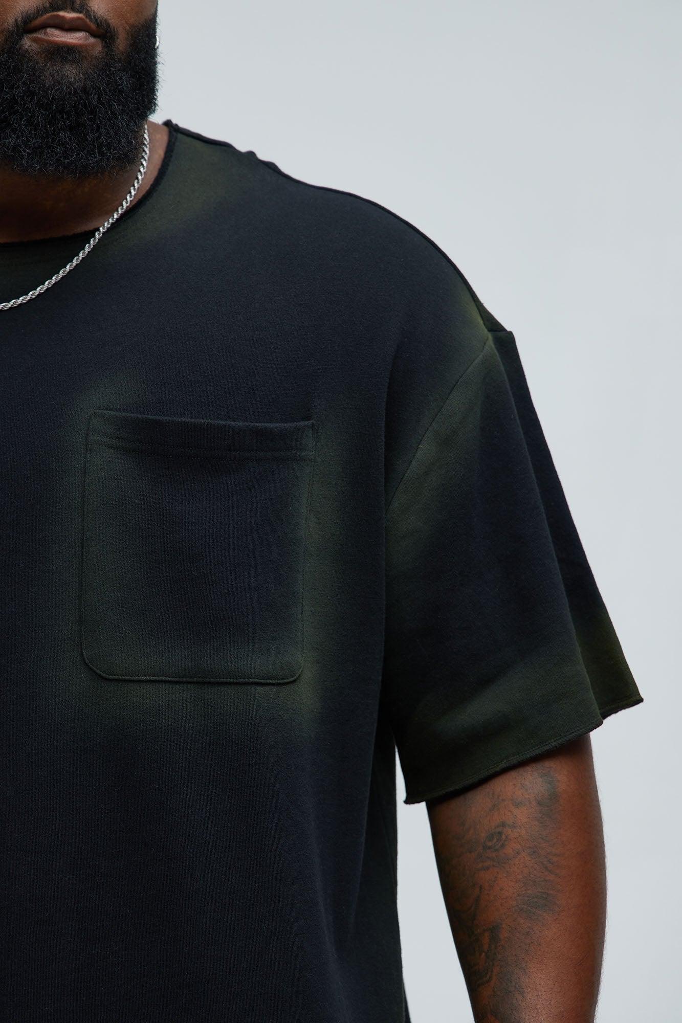 Tyson Blurred Lines Relaxed Fleece Tee - Black Product Image