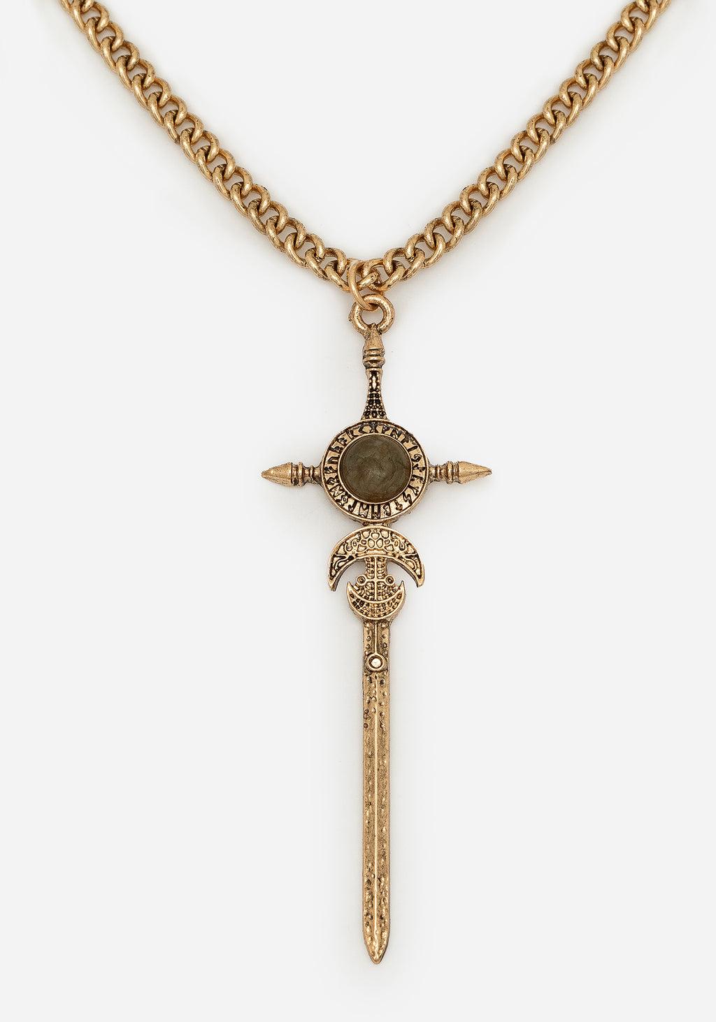 Valkyrie Layered Rune Choker Necklace - Gold Product Image