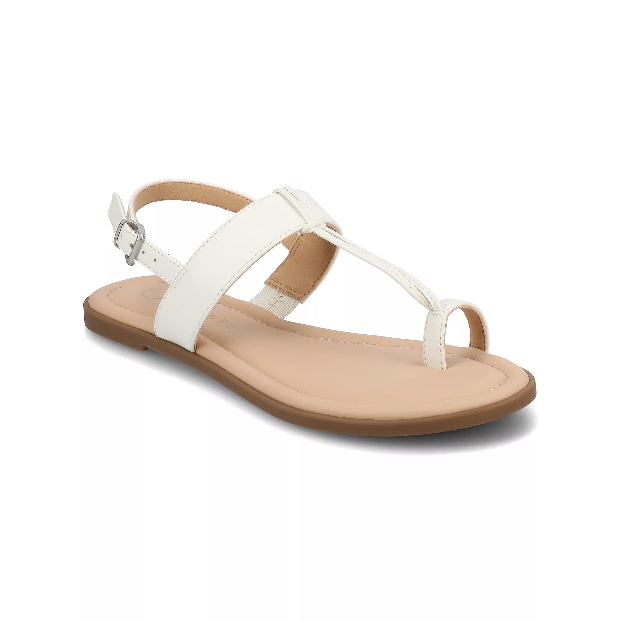 Journee Gerra T-Strap Toe Ring Women's Flat Sandals,  Product Image
