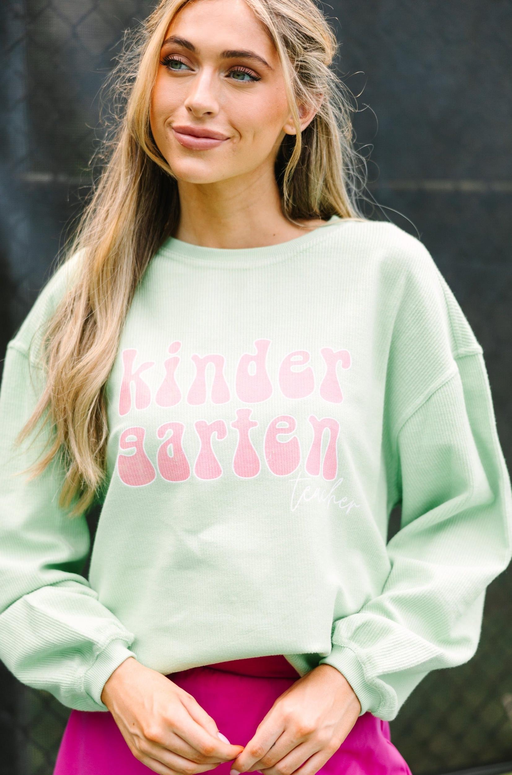 Get Together Melon Green Corded Sweatshirt Female Product Image