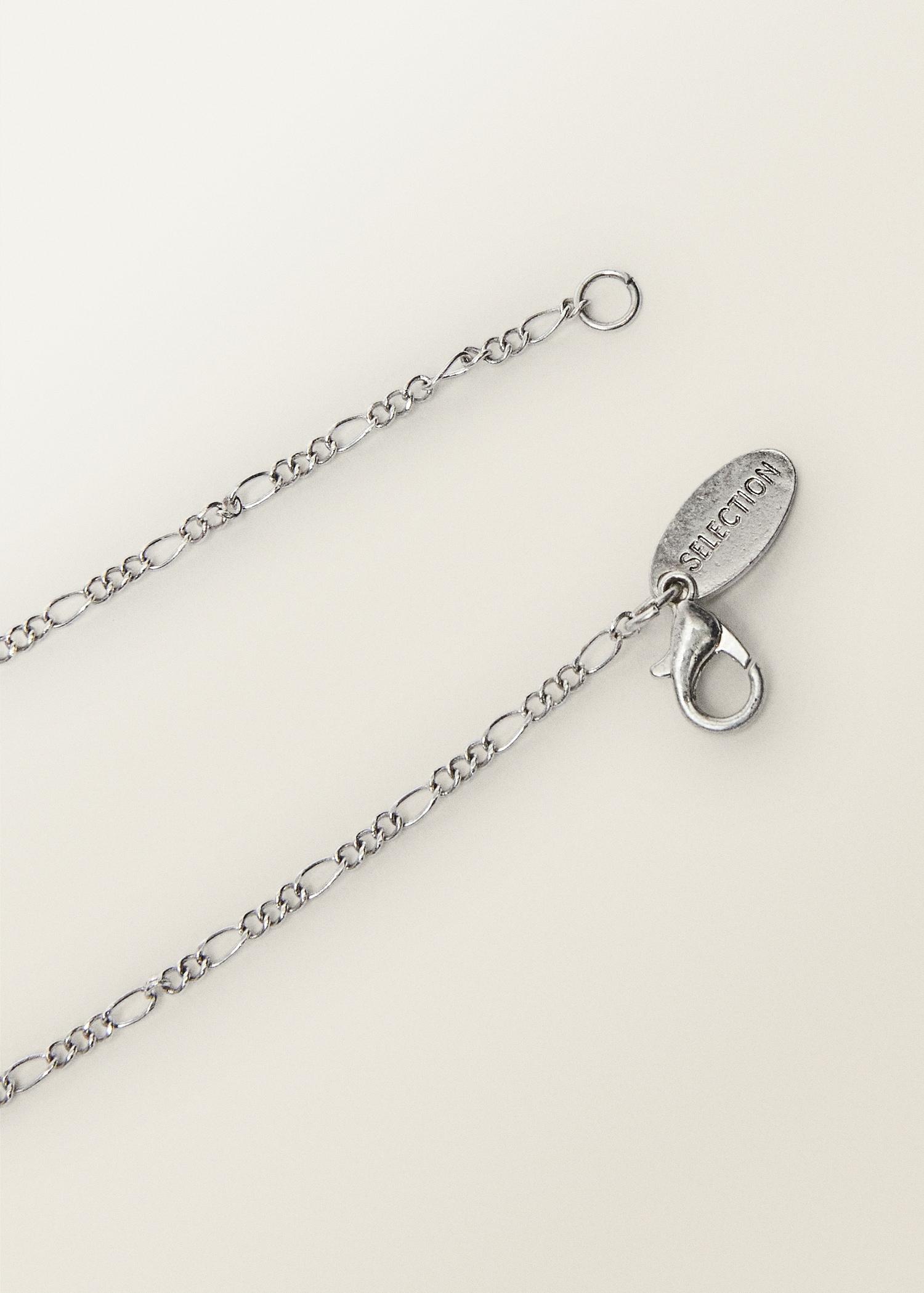 Key ring pendant necklace - Women | MANGO USA Product Image