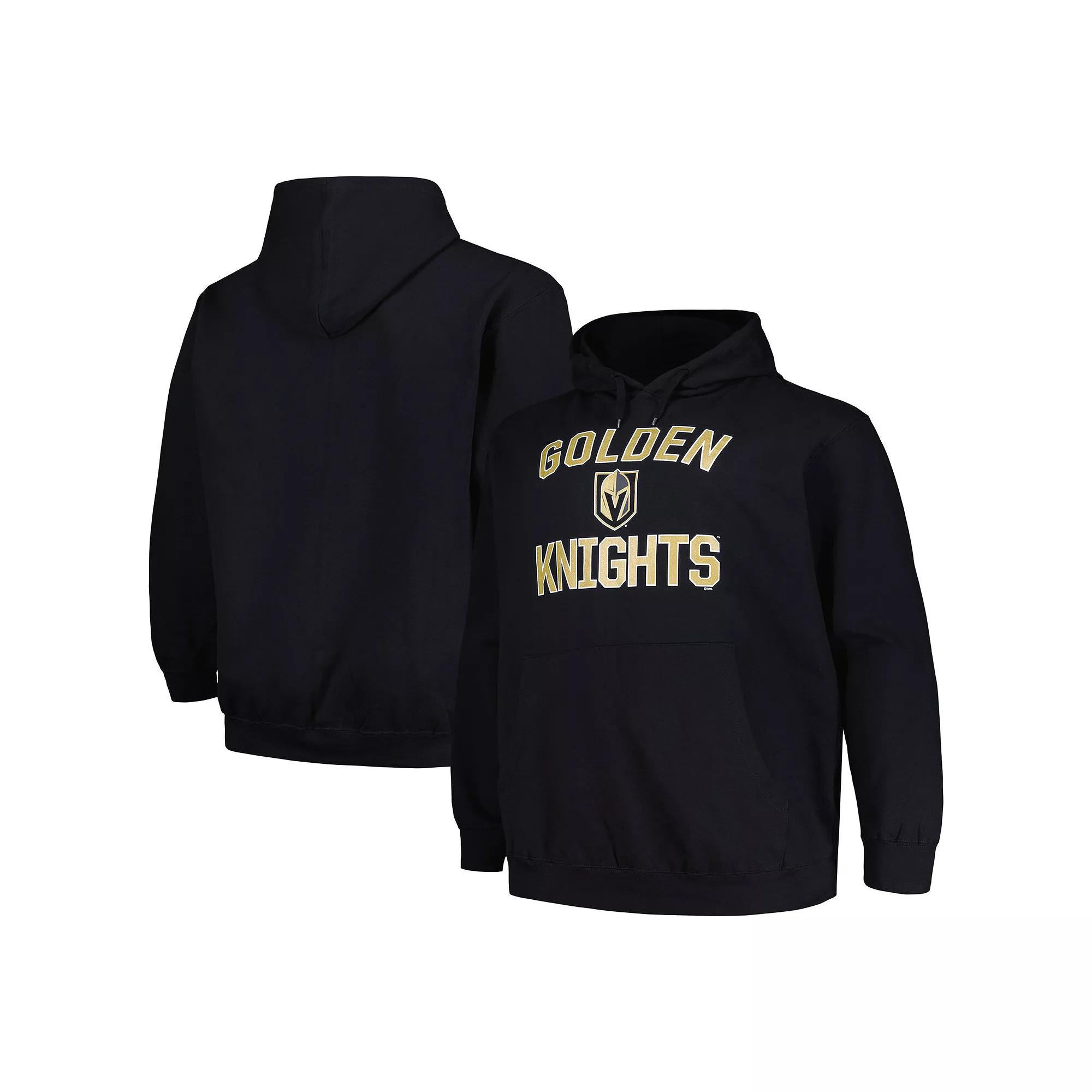 Men's Profile Black Vegas Golden Knights Big & Tall Arch Over Logo Pullover Hoodie,  Product Image