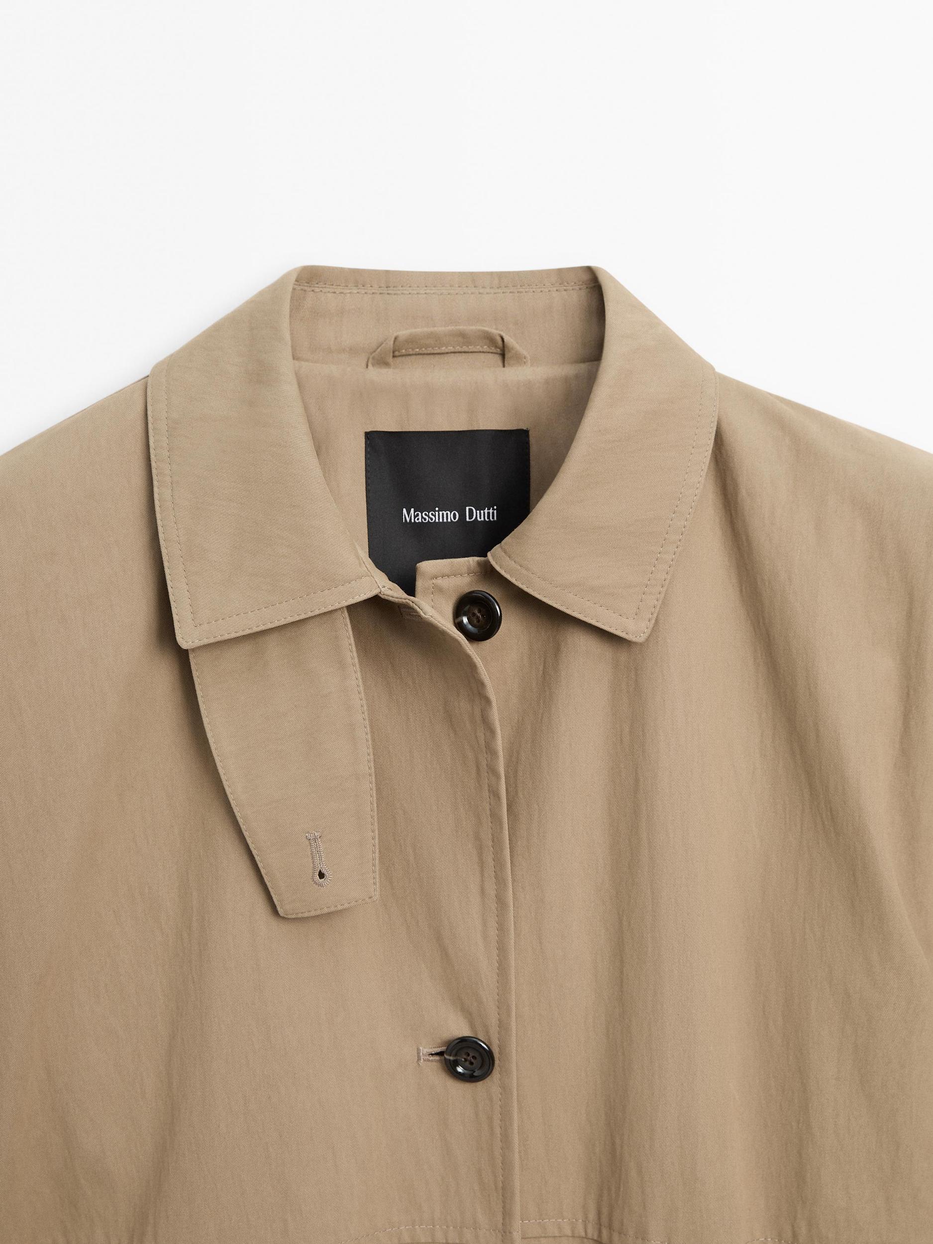 Cotton blend trench coat Product Image