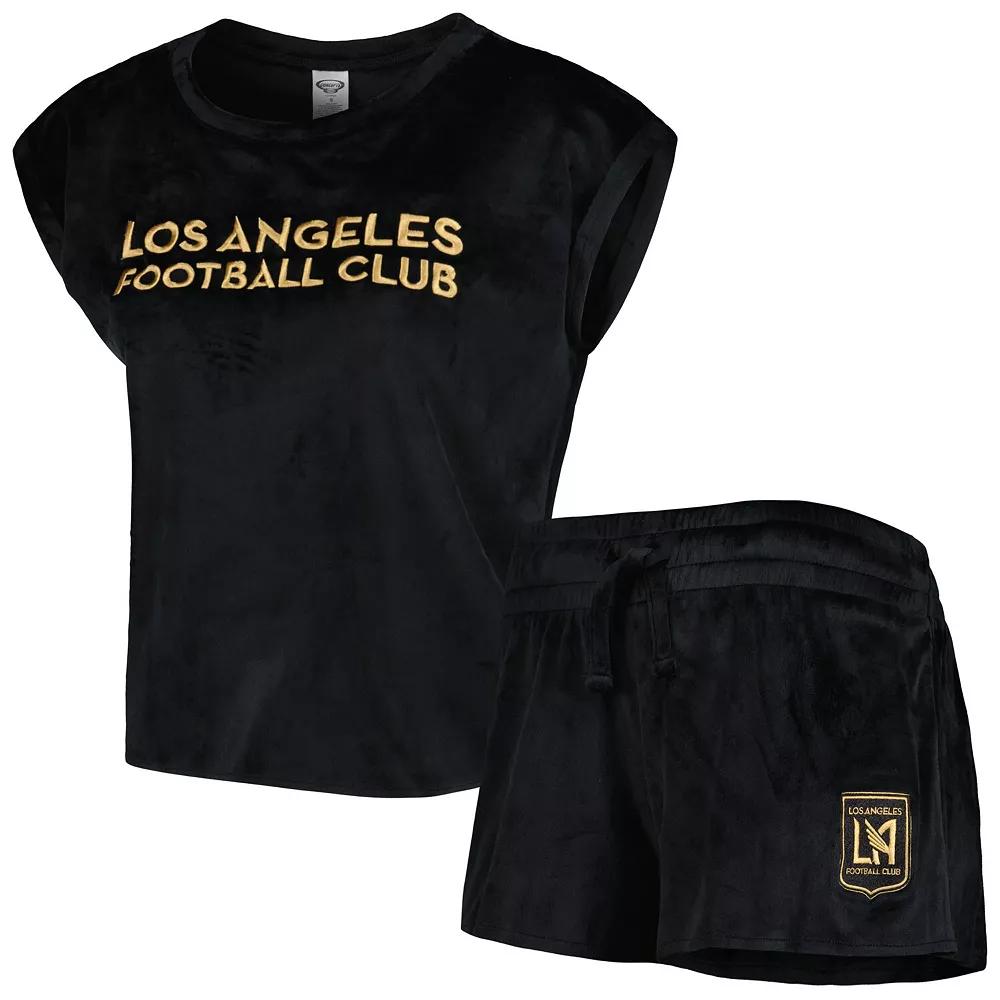 Women's Concepts Sport Black LAFC Intermission T-Shirt and Shorts Sleep Set, Size: XL, Lfc Black Product Image