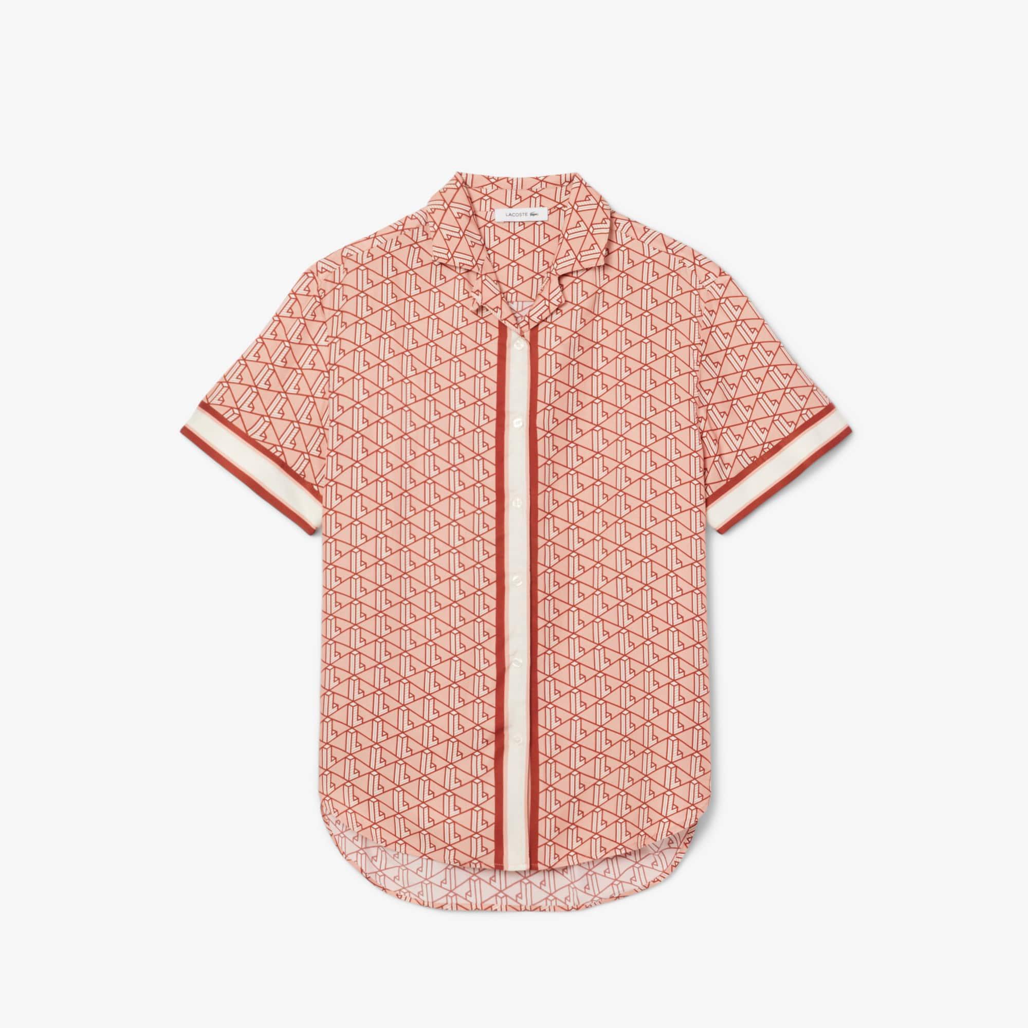 Oversized Monogram Print Shirt Product Image