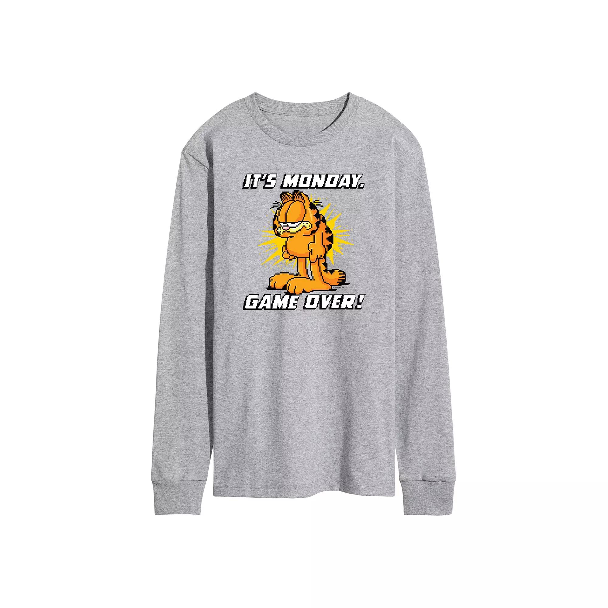Men's Garfield It's Monday Long Sleeve Graphic Tee,  Product Image