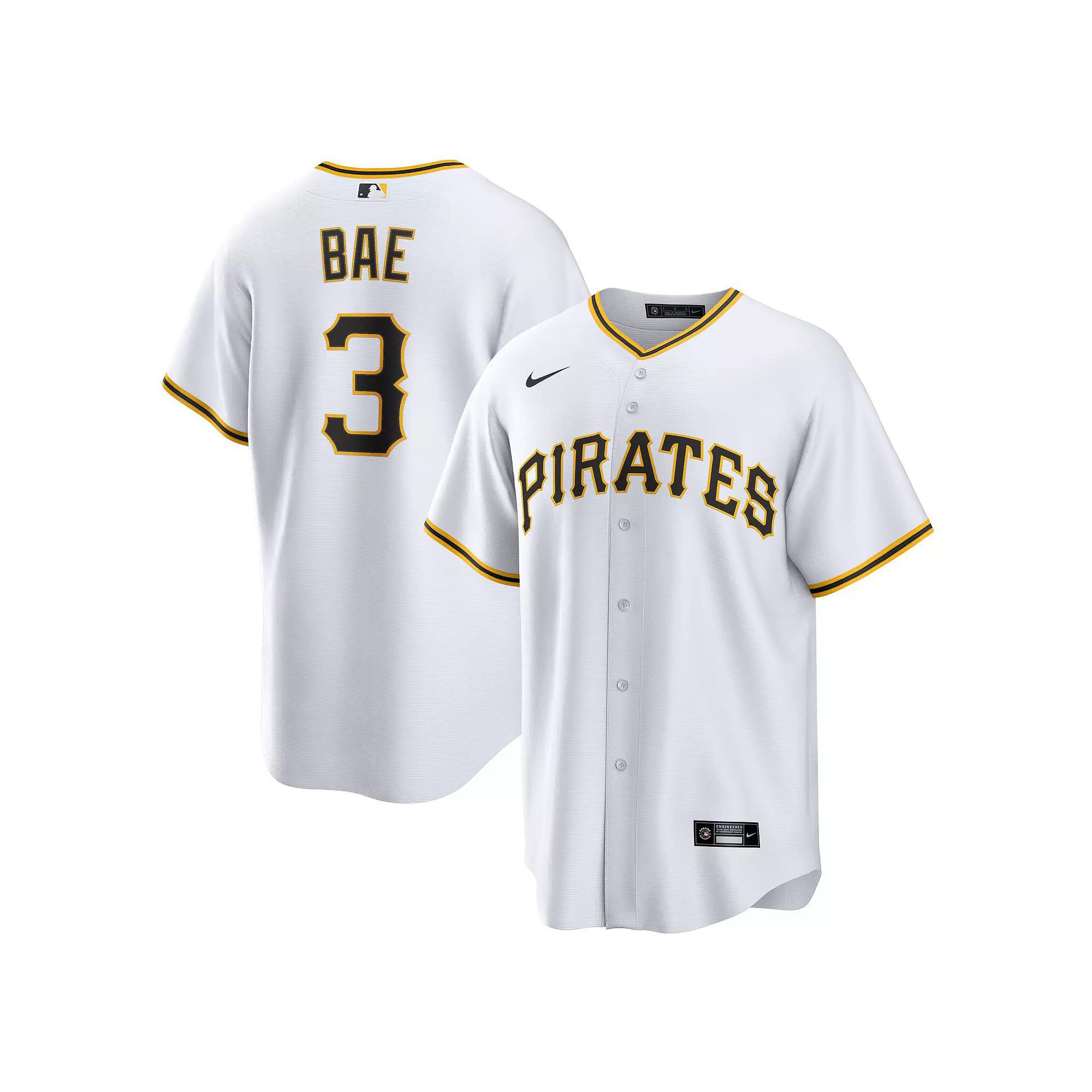 Men's Nike Ji-Hwan Bae White Pittsburgh Pirates Replica Player Jersey, Size: 2XL Product Image