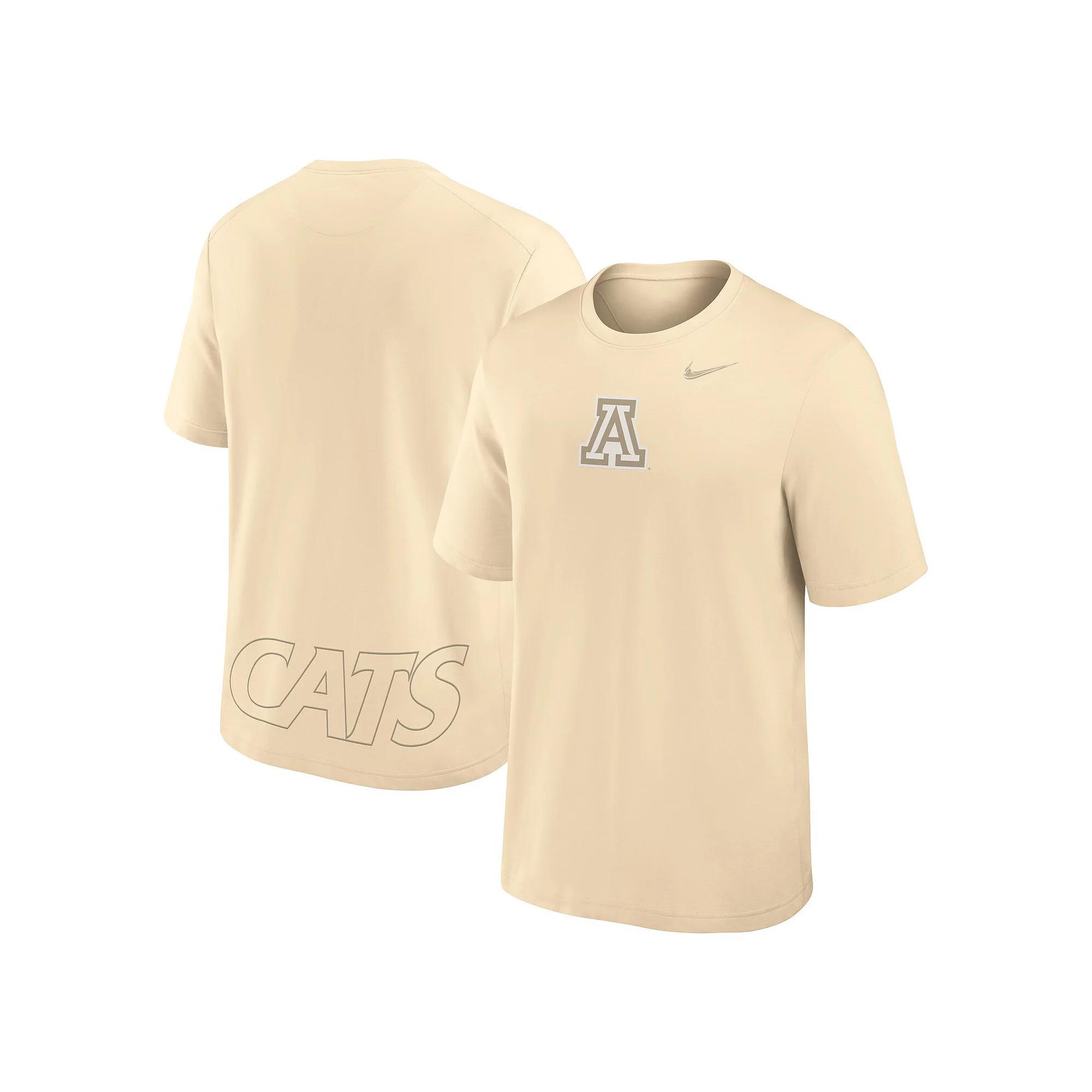 Men's Nike Cream Arizona Wildcats Primary Statement Two-Hit Performance T-Shirt,  Product Image