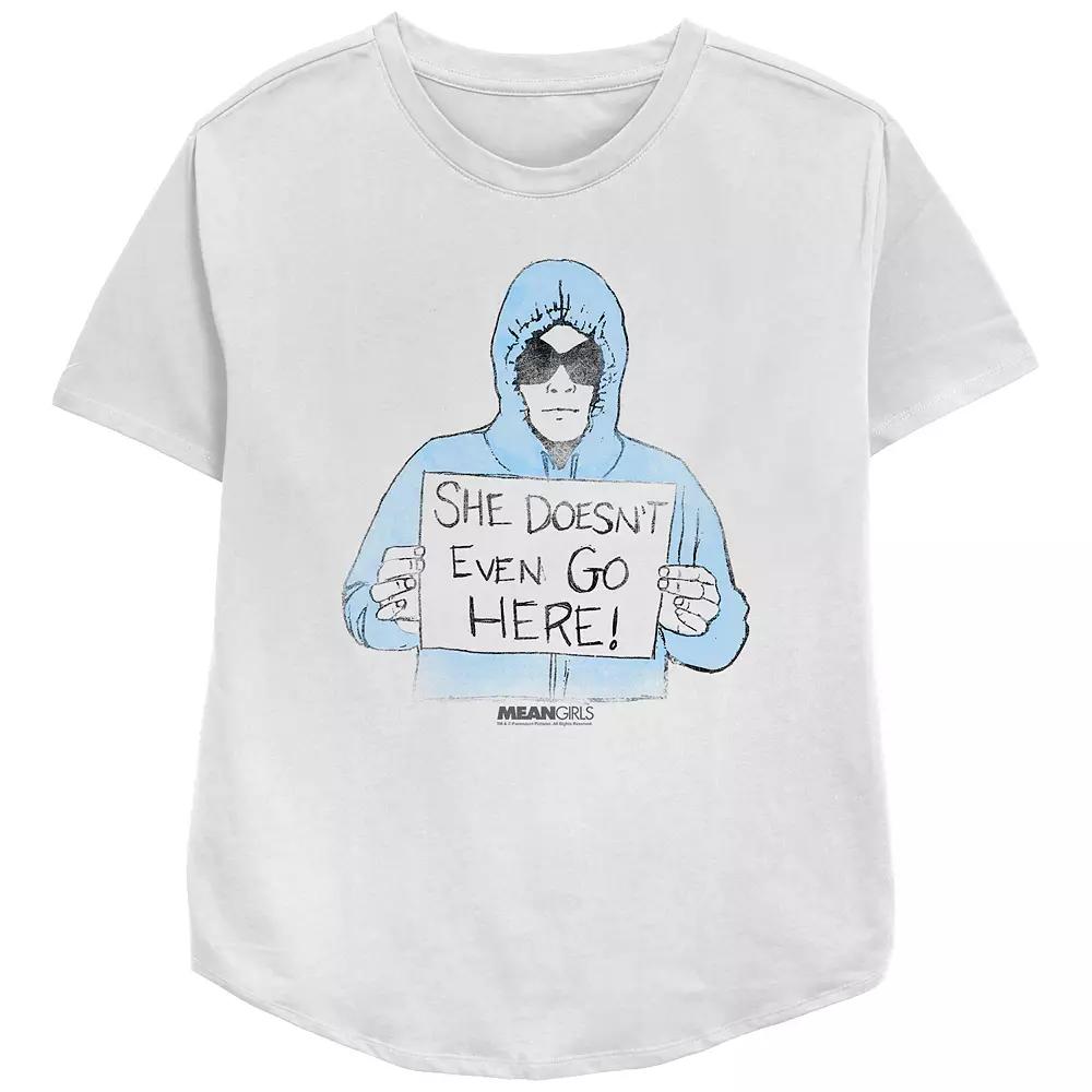 Women's Mean Girls Damian She Doesn't Even Go Here Relaxed Fit Graphic Tee, Girl's,  Product Image