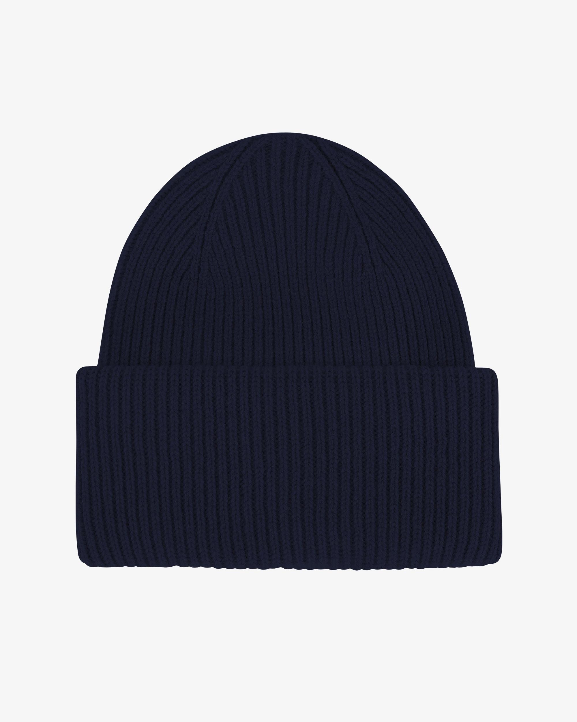 Merino Wool Hat - Navy Blue Product Image