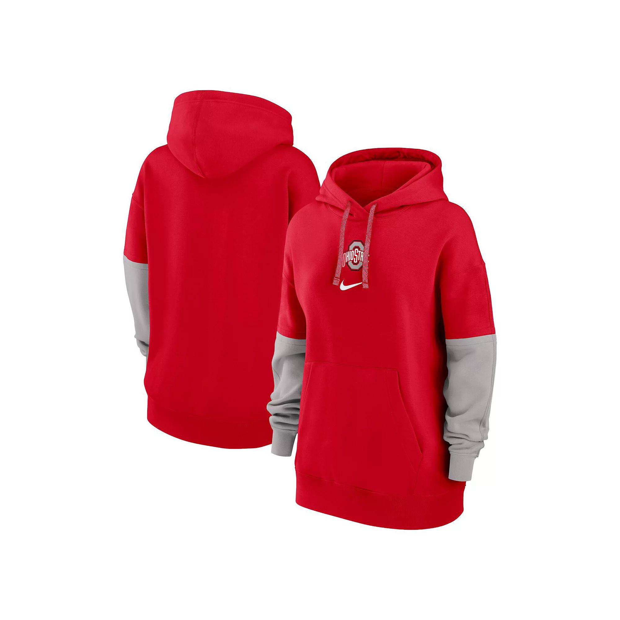 Women's Nike Scarlet Ohio State Buckeyes 2024 Sideline Essential Pullover Hoodie,  Product Image