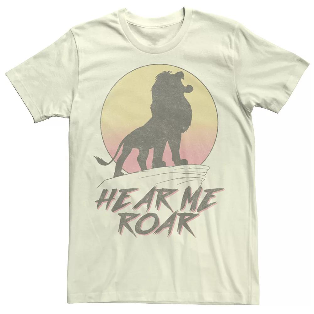 Disney's The Lion King Simba Hear Me Roar Men's Tee, Size: Medium, Natural Product Image