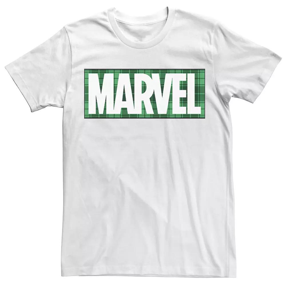 Men's Marvel Comics St. Patrick's Day Plaid Logo Tee,  Product Image